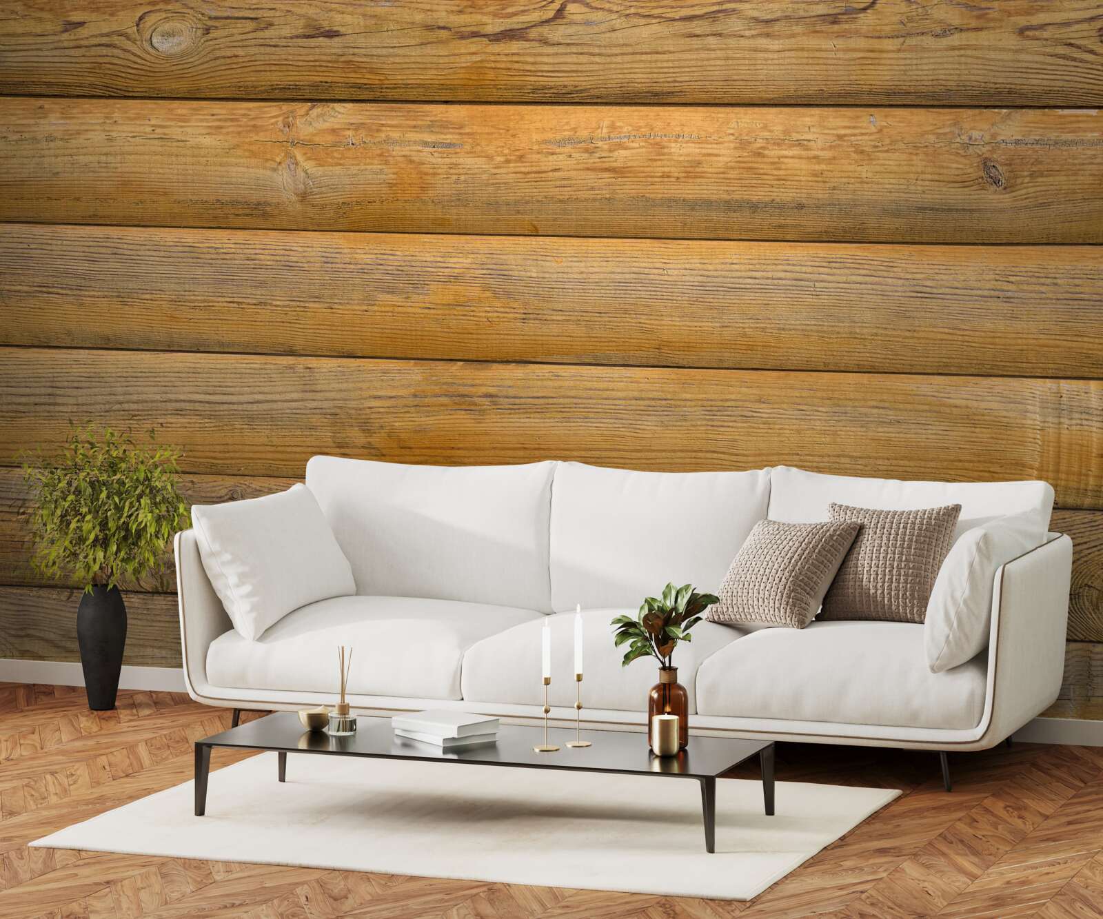 Fototapeta Ściana wyłożona baliami