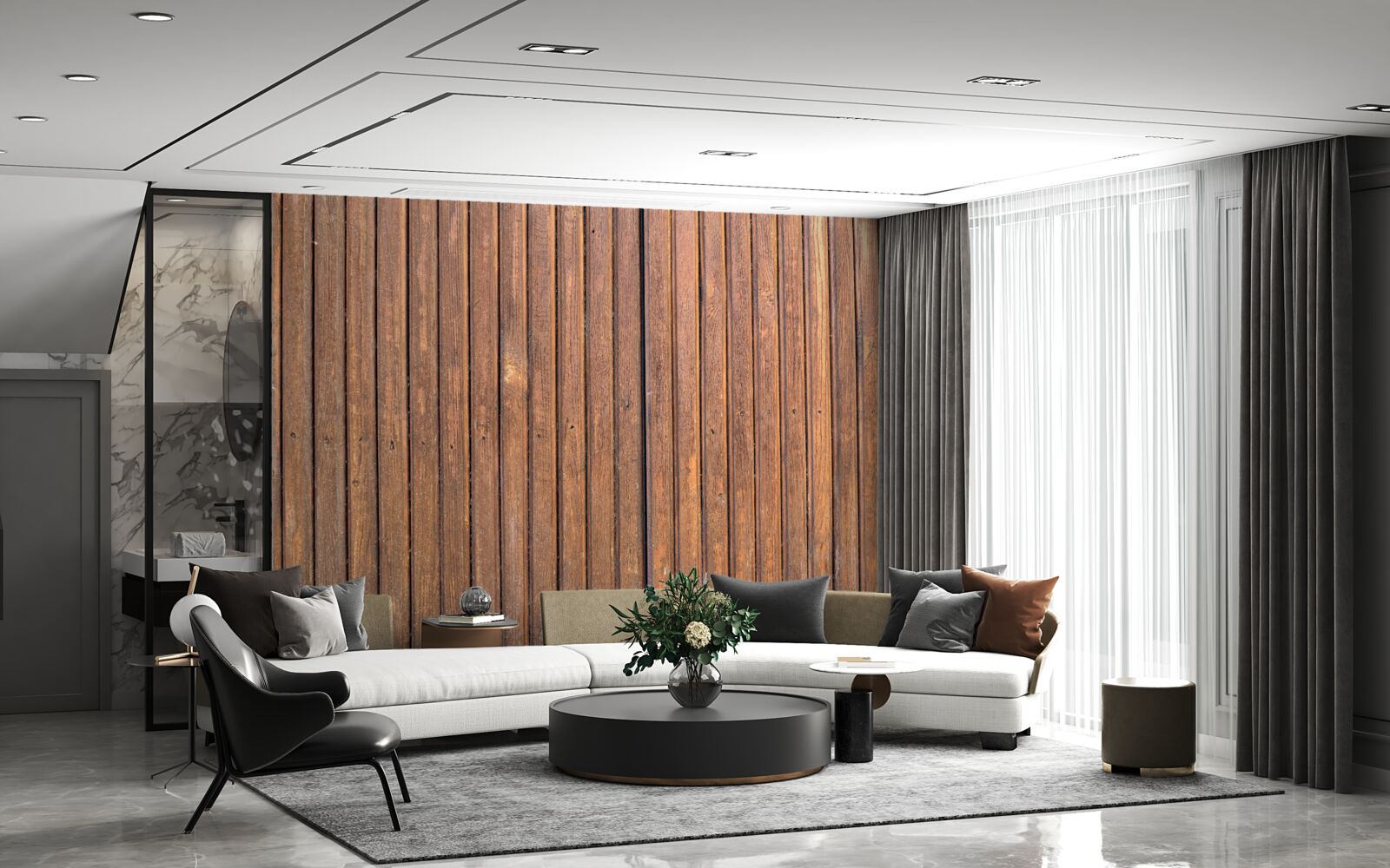 Fototapeta bariera ciągła wykonana ze starych belek drewnianych