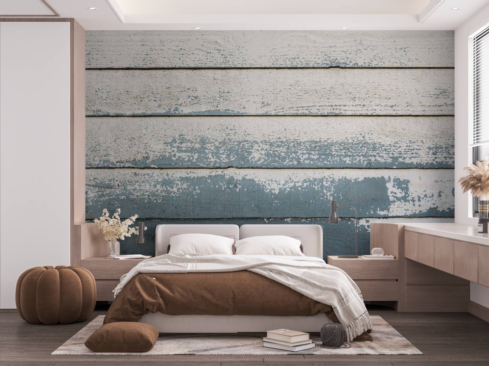 Fototapeta stara drewniana płyta, która utraciła pokrycie