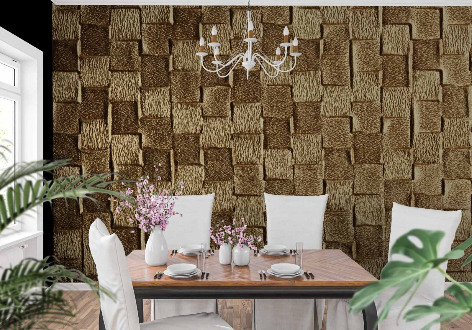 Fototapeta motyw brązowego kwadratu