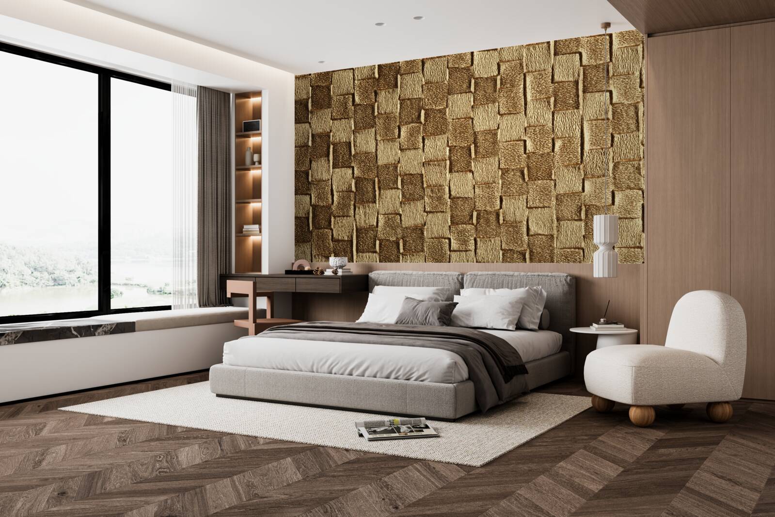 Fototapeta motyw brązowego kwadratu