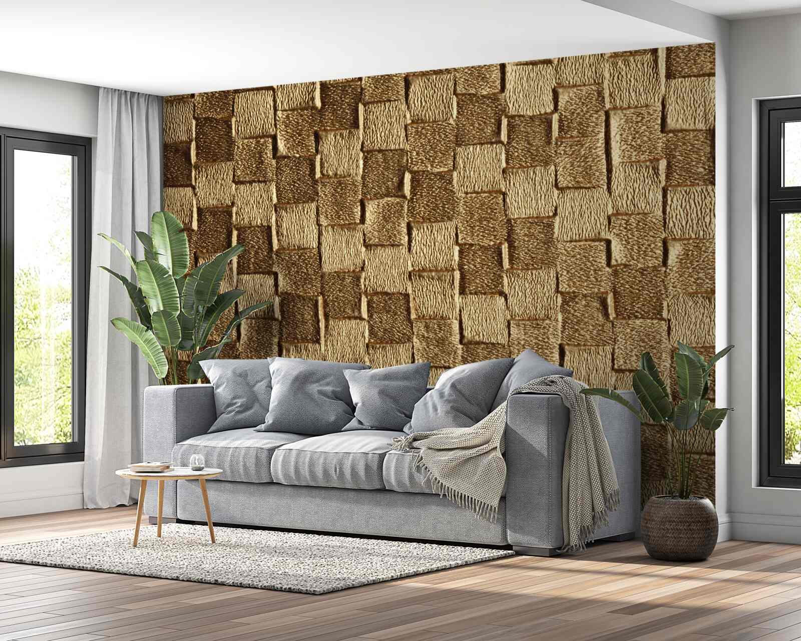 Fototapeta motyw brązowego kwadratu