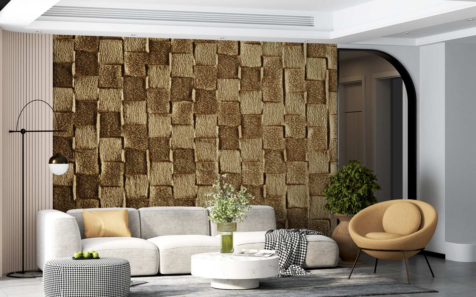 Fototapeta motyw brązowego kwadratu