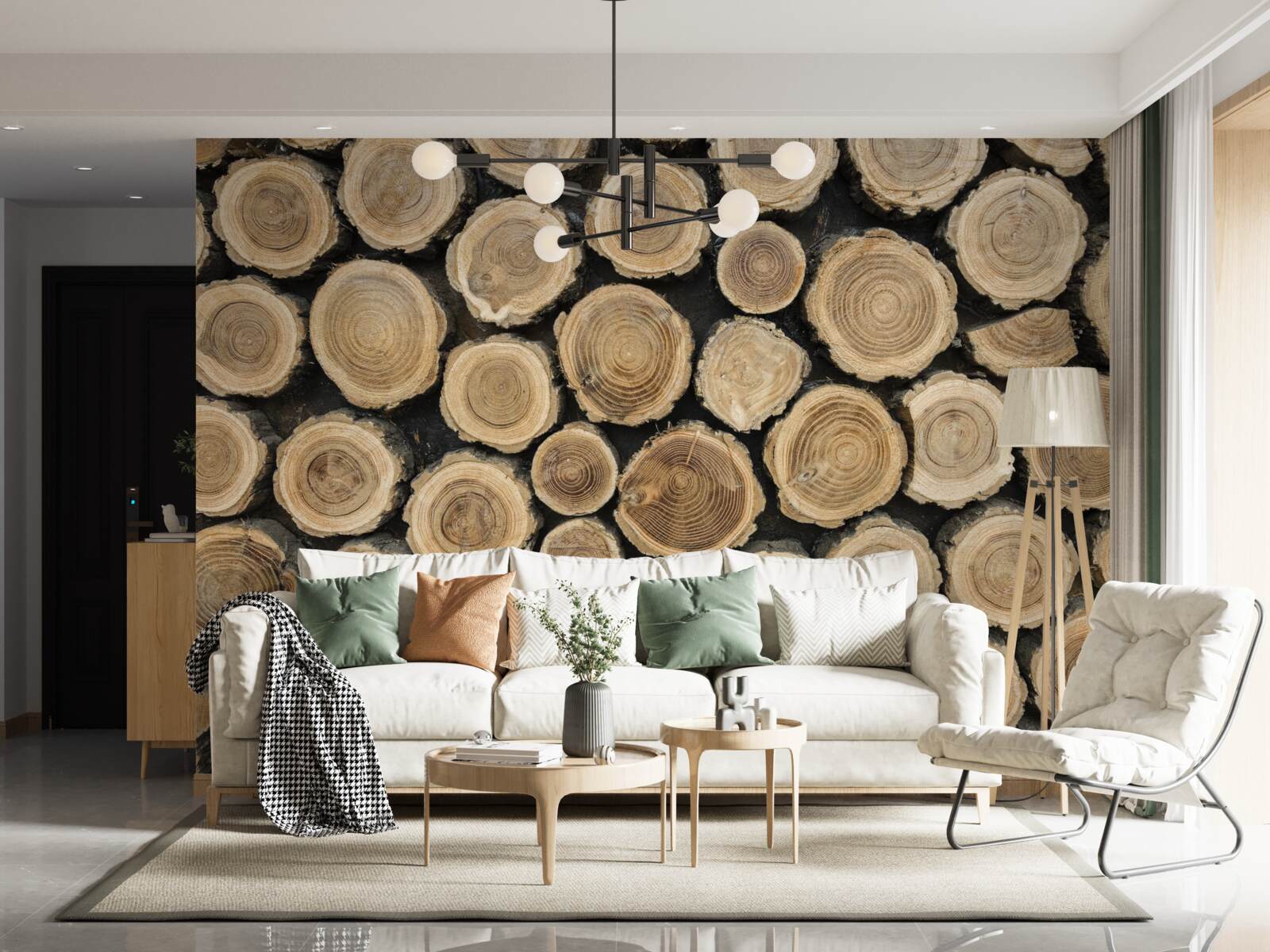 Fototapeta powalone drzewa w kształcie koła