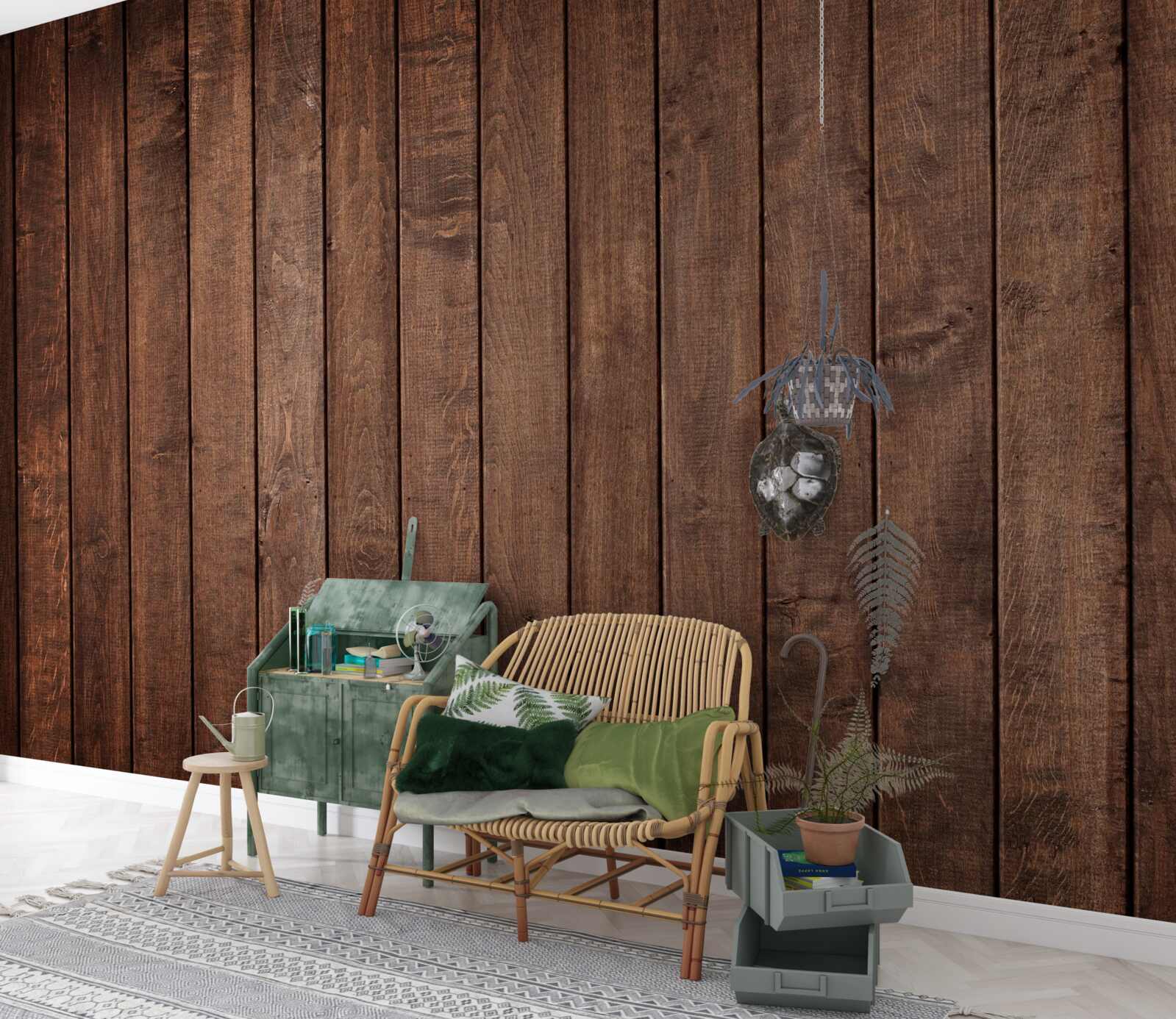 Fototapeta deska parkietowa ma atrakcyjny ciemnobrązowy odcień