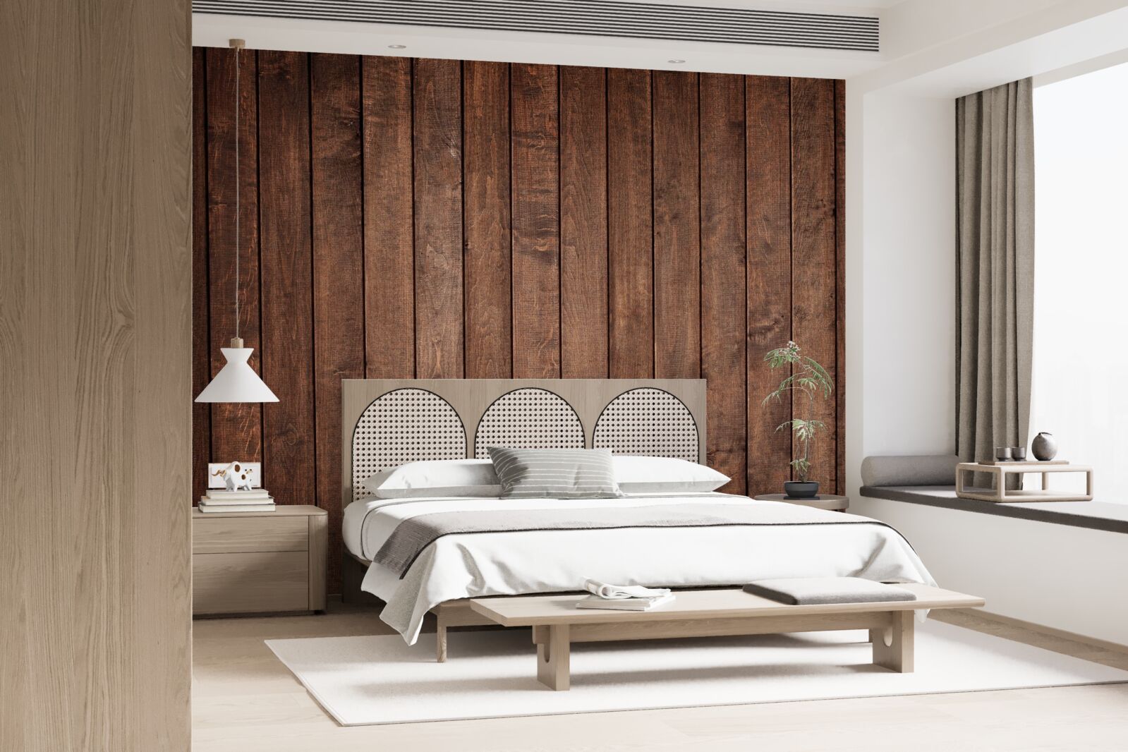 Fototapeta deska parkietowa ma atrakcyjny ciemnobrązowy odcień