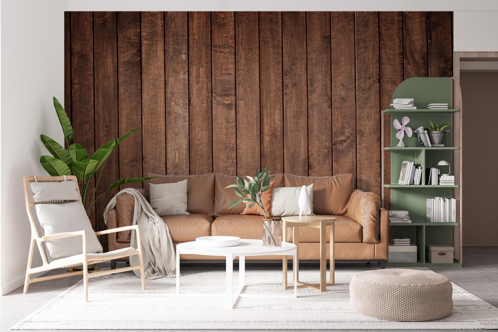 Fototapeta deska parkietowa ma atrakcyjny ciemnobrązowy odcień