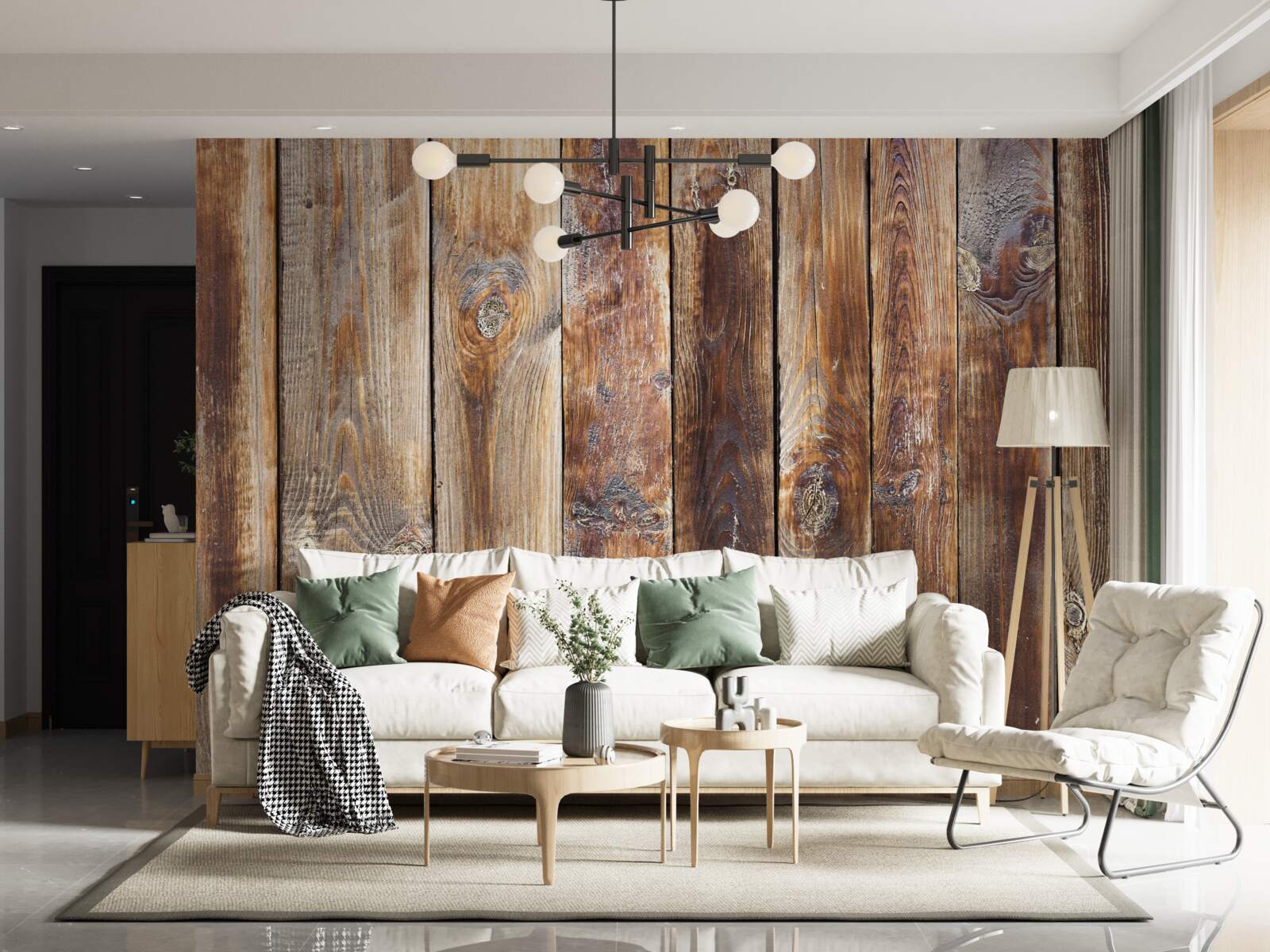 Fototapeta belki wykonane są z drewna w kolorze ciemnobrązowym