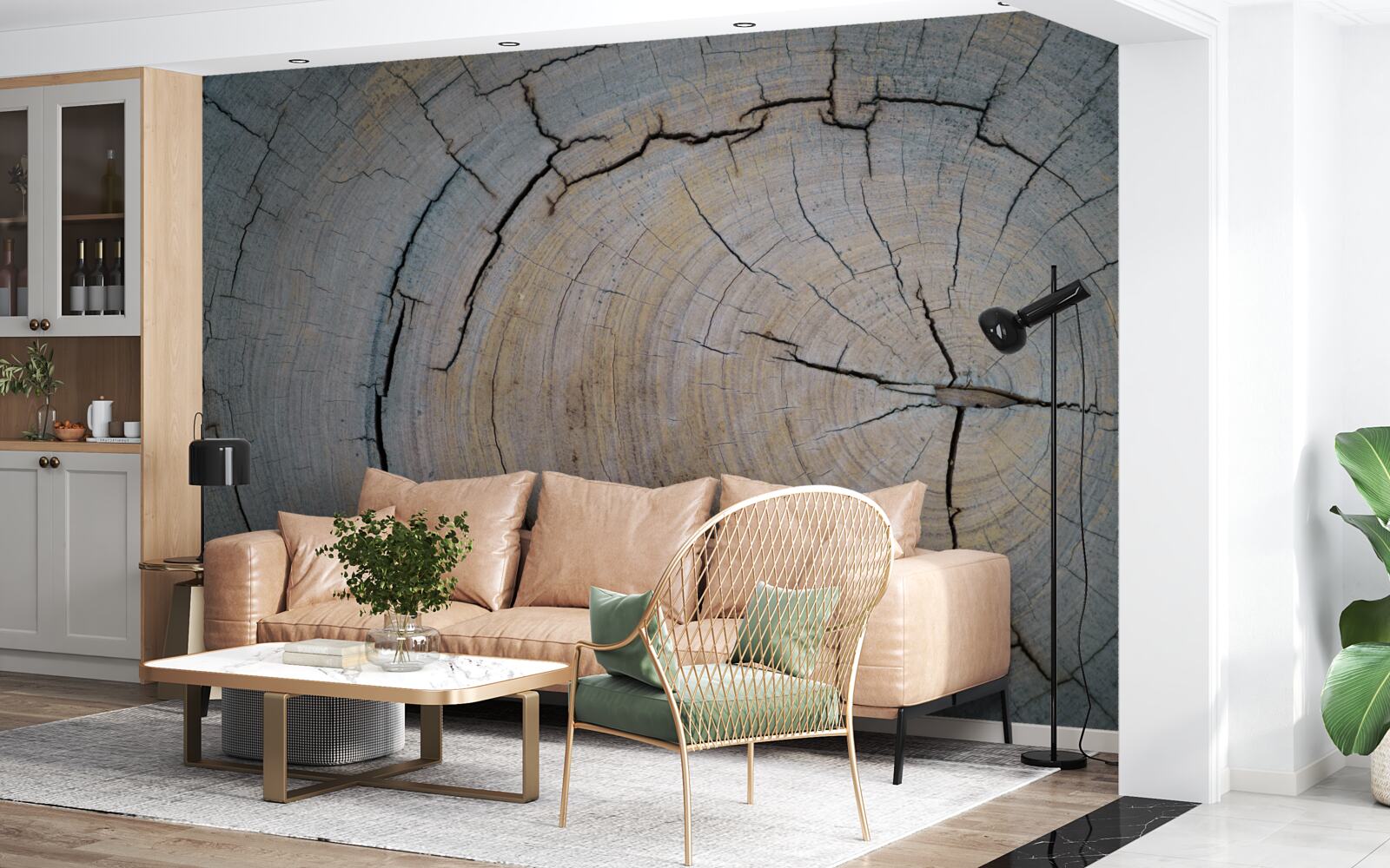 Fototapeta szczegółowy widok pnia drzewa