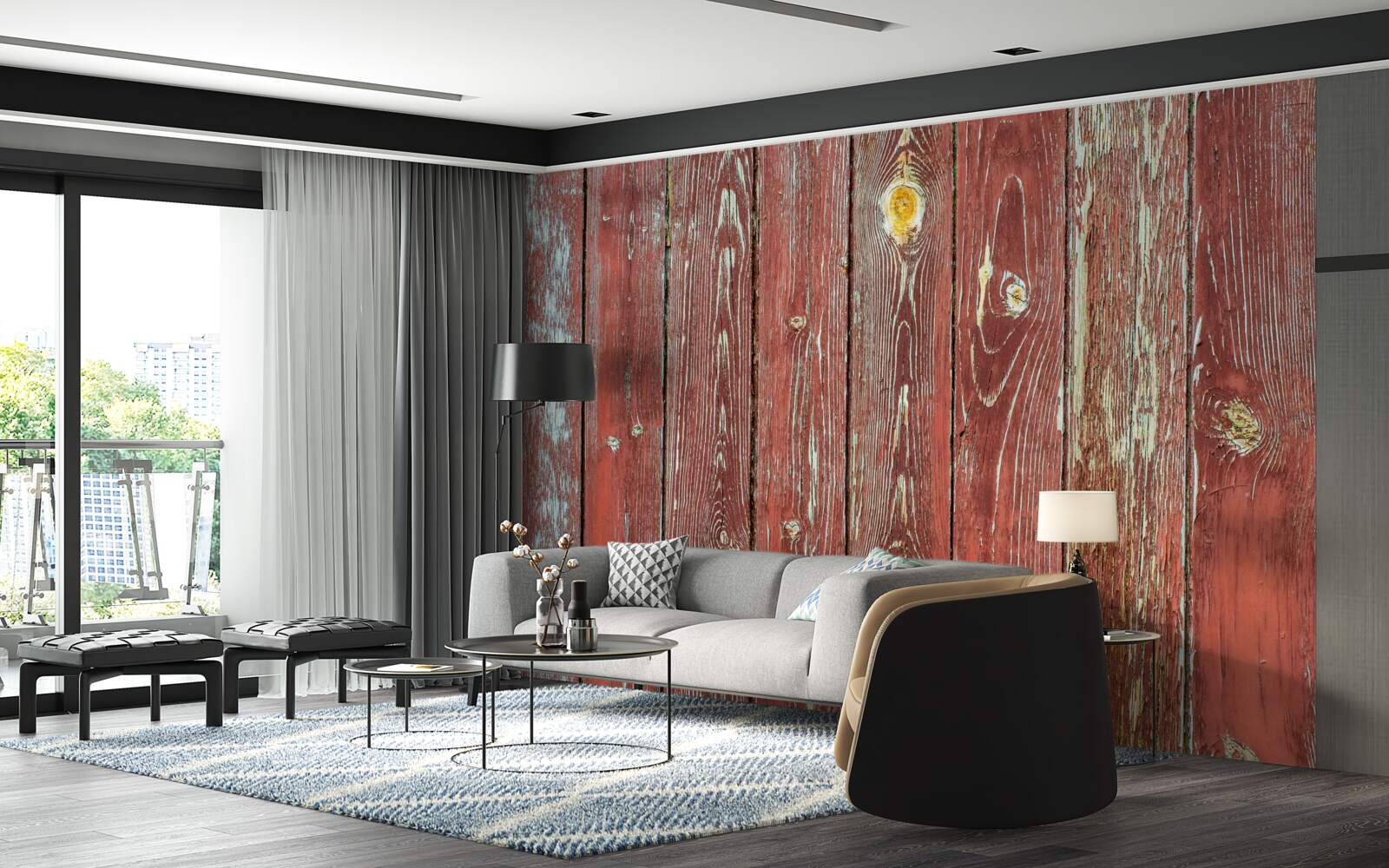 Fototapeta drewniane tło jest czerwone i ma antyczny wygląd