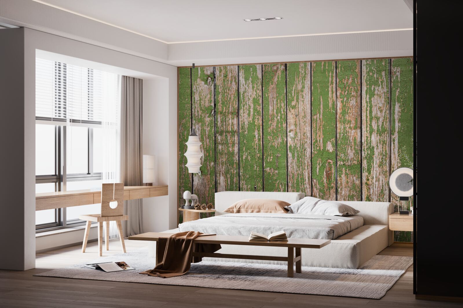 Fototapeta starożytny, zniszczony zielony płot