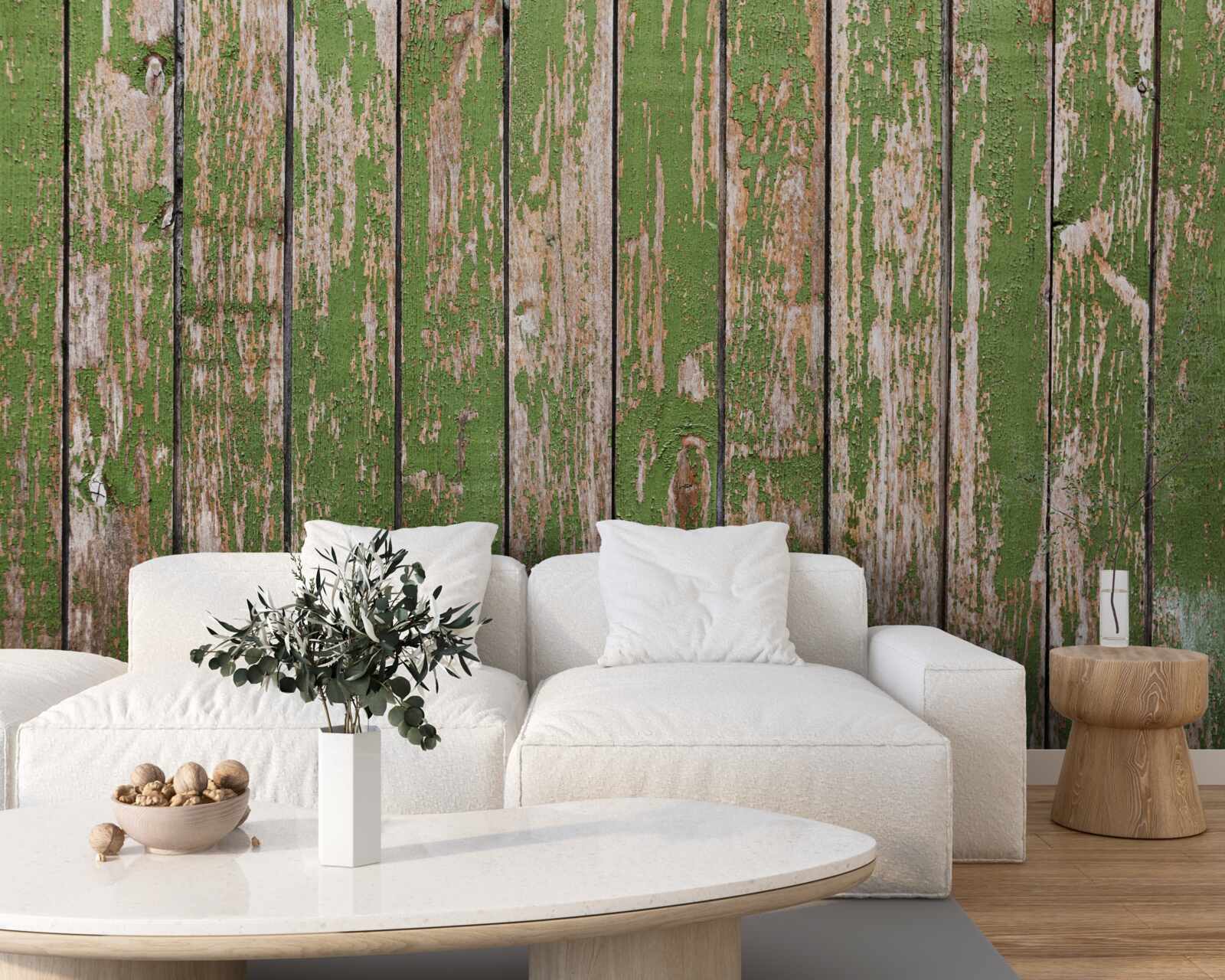 Fototapeta starożytny, zniszczony zielony płot