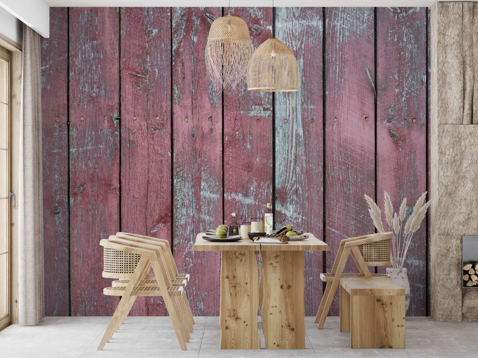 Fototapeta drewniane tło w starym liliowym odcieniu