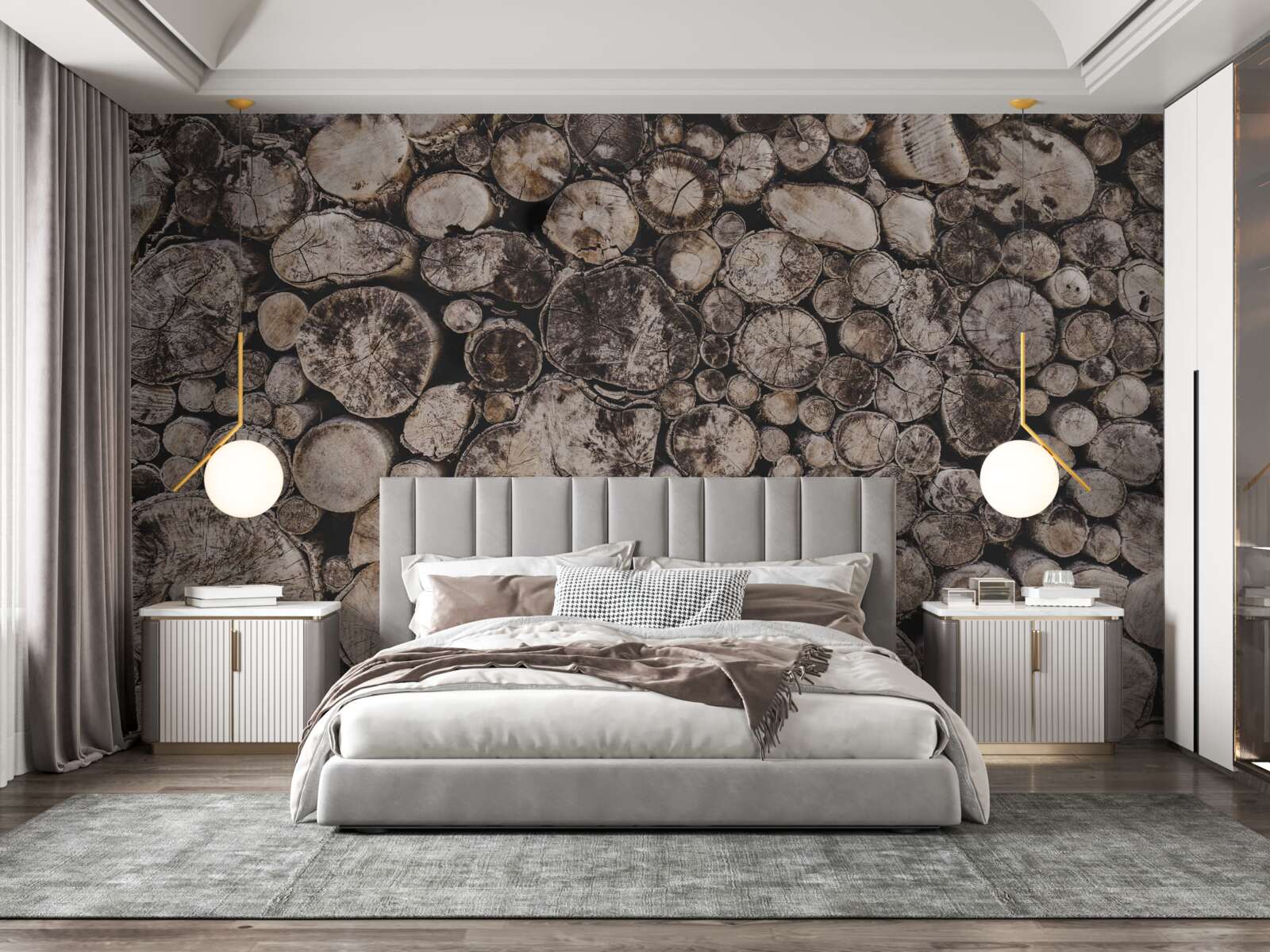 Fototapeta nieczyste kawałki drewna