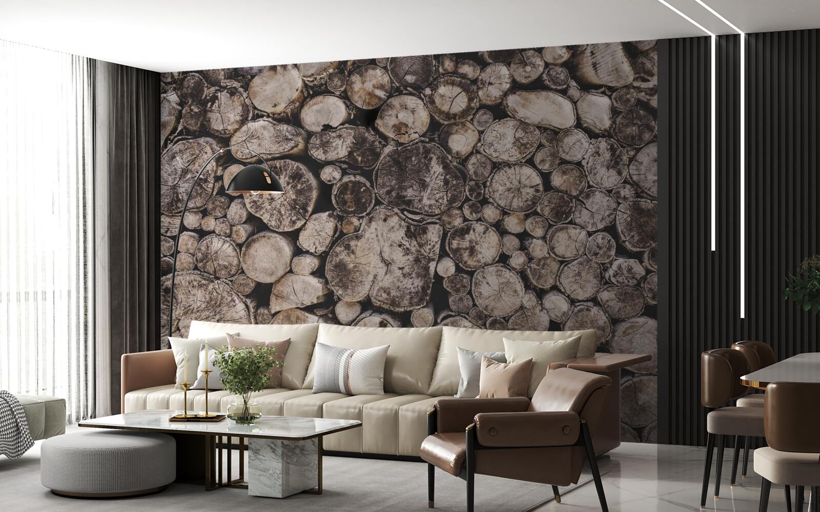 Fototapeta nieczyste kawałki drewna