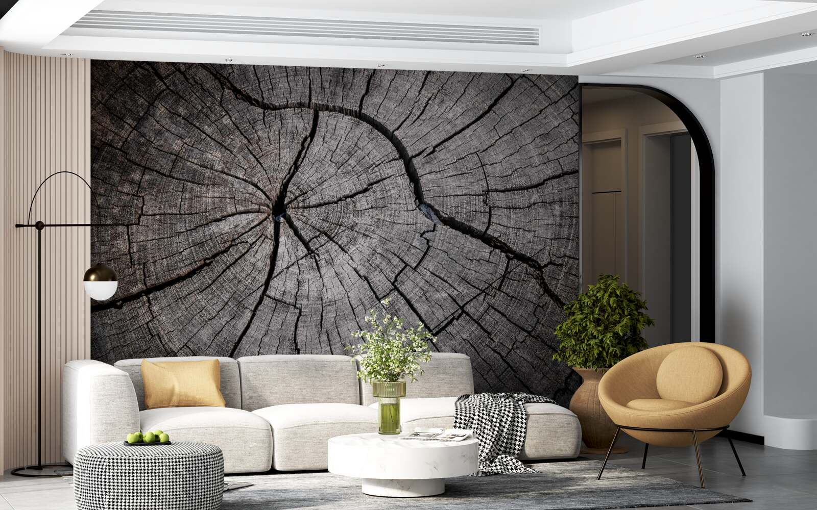 Fototapeta pęknięcia przebiegają przez stare drewno