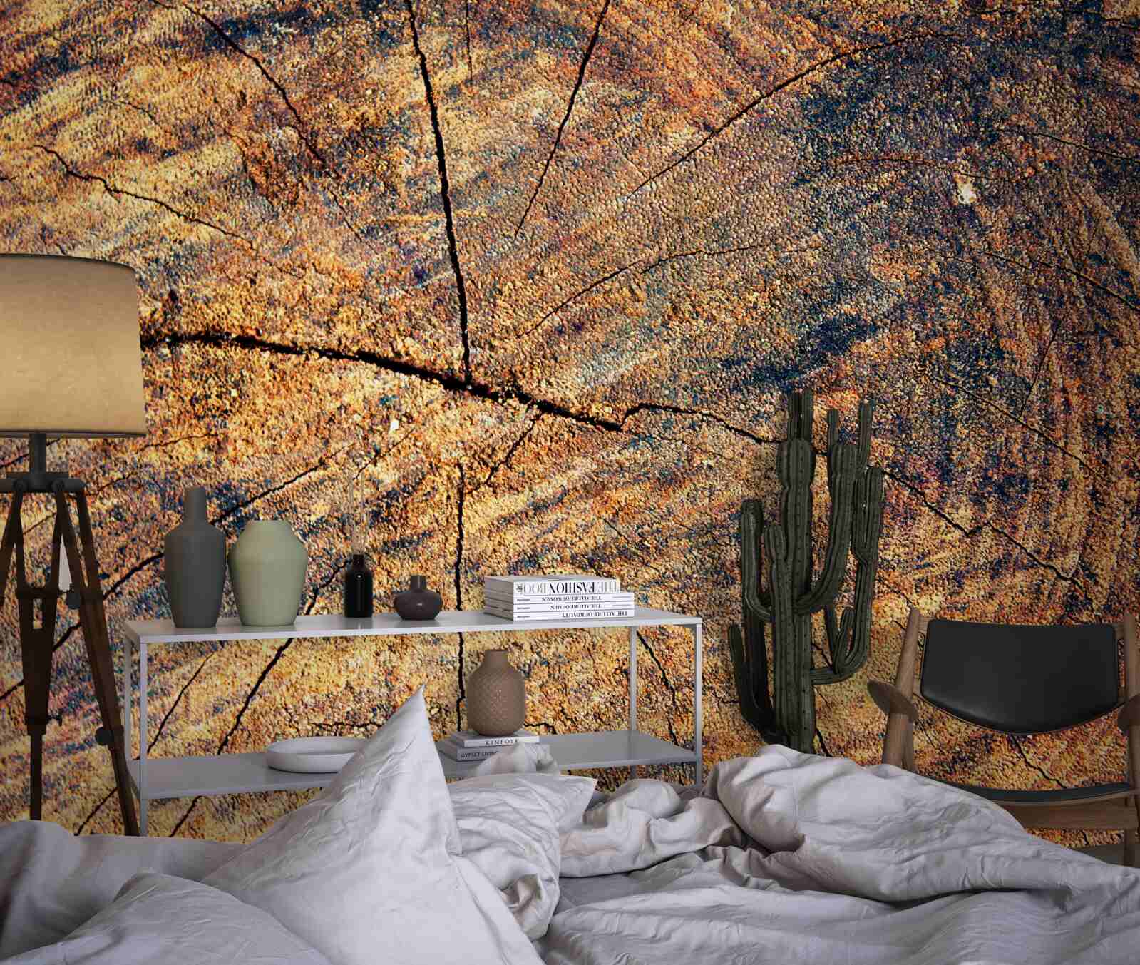 Fototapeta Łańcuchy życia drzewa na ściętym pniu