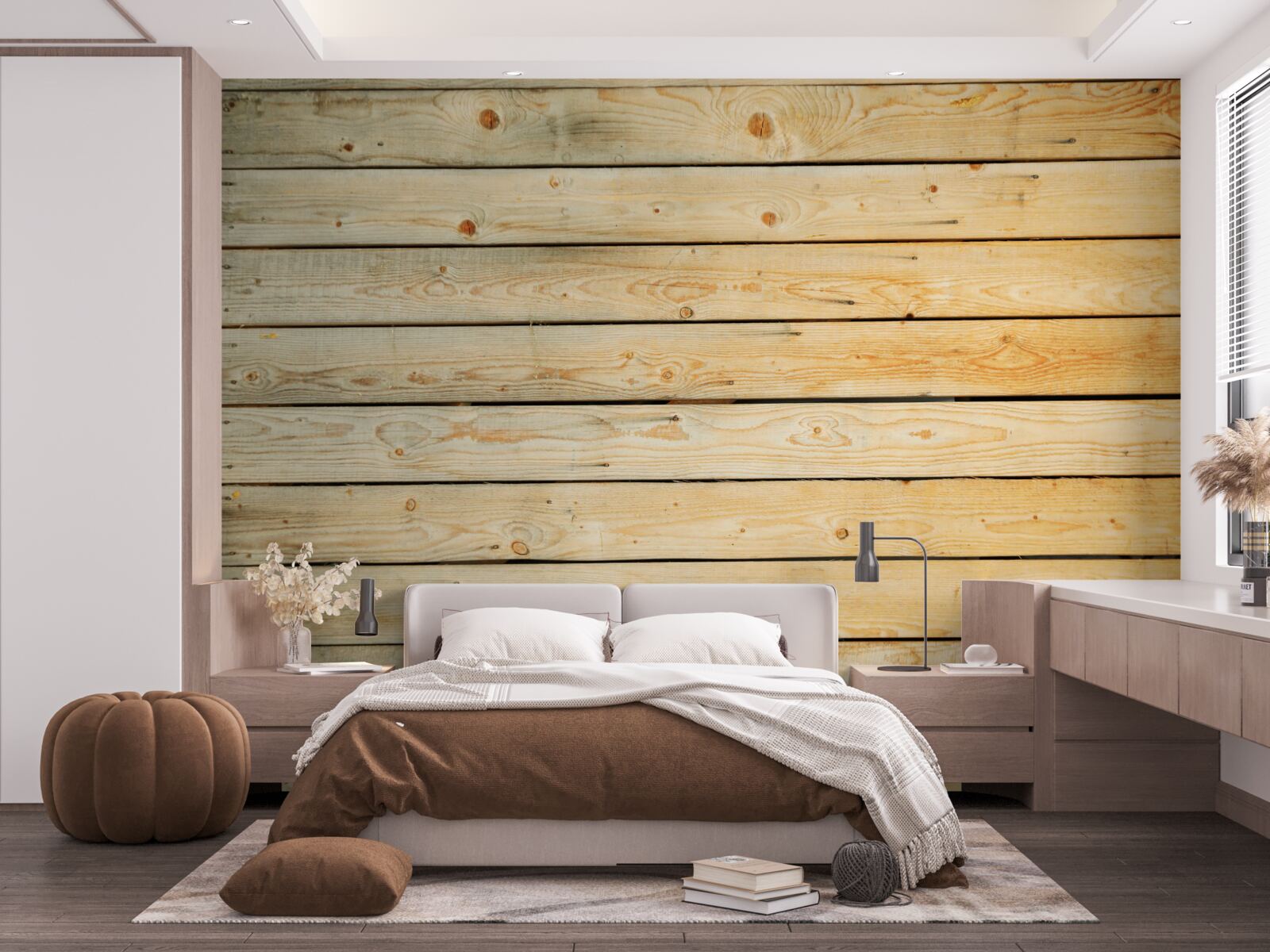 Fototapeta pałki wykonane z jasnobrązowego drewna