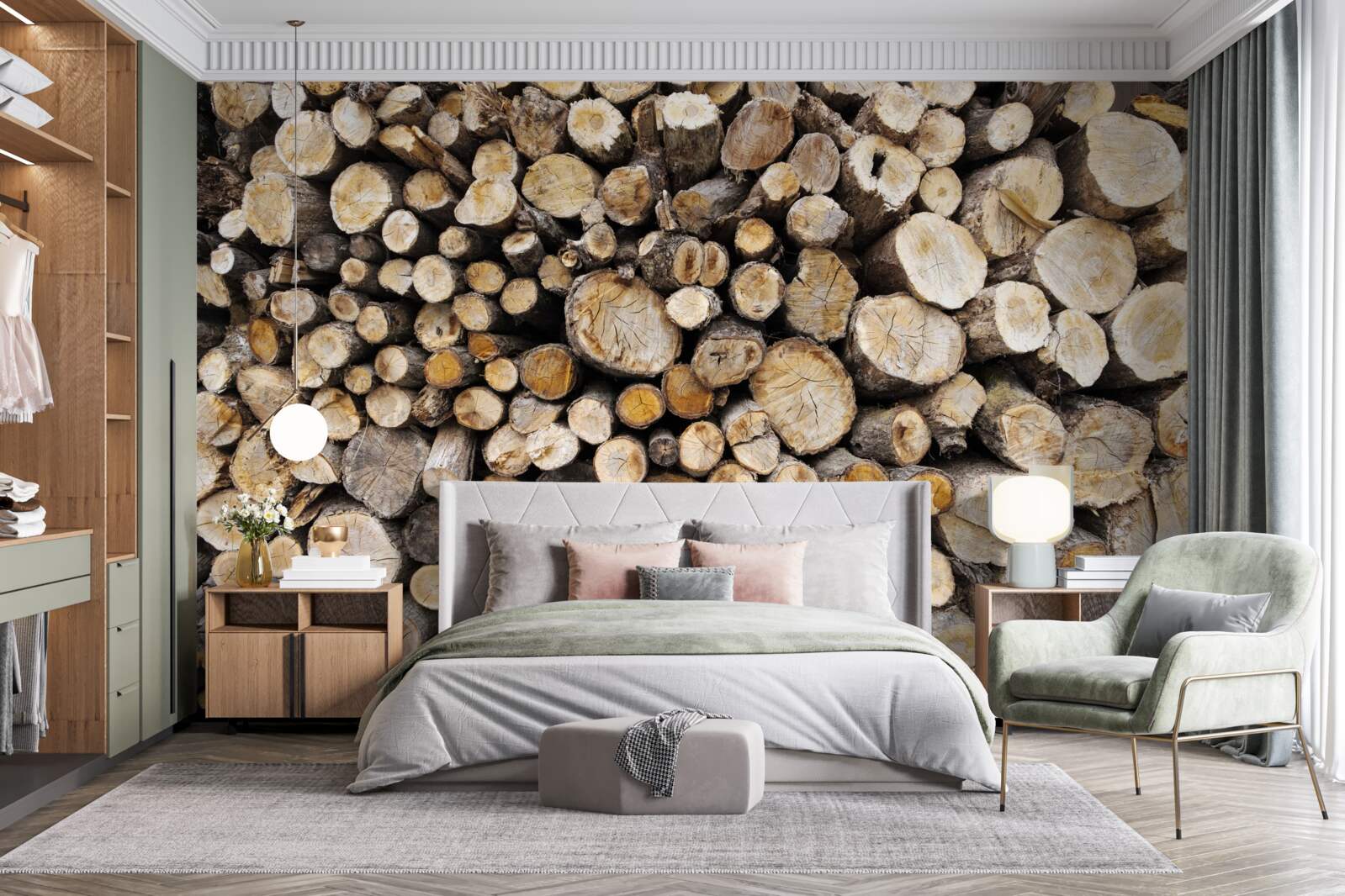 Fototapeta wyciętych drzew jest bardzo dużo