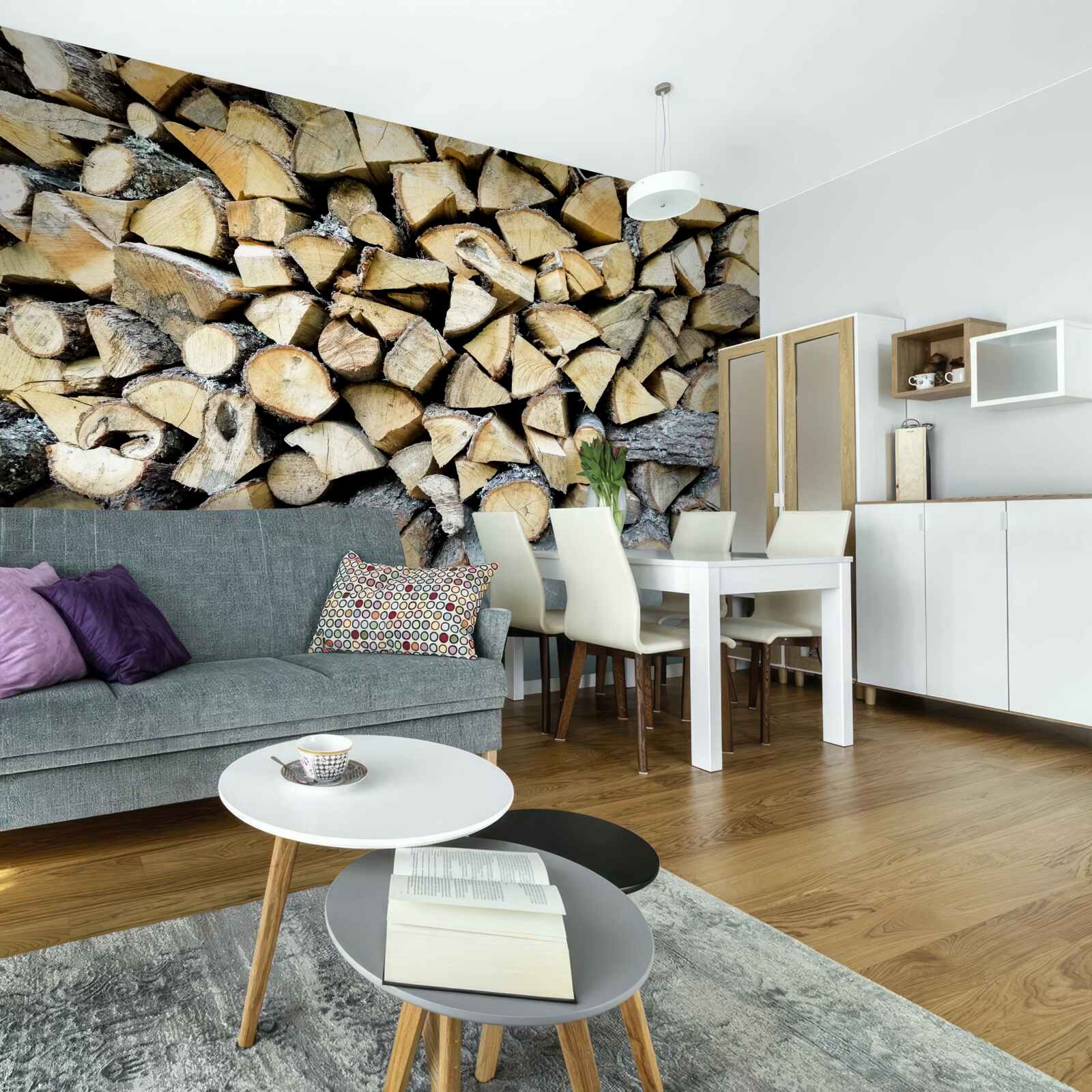 Fototapeta odpadowe klocki drewniane