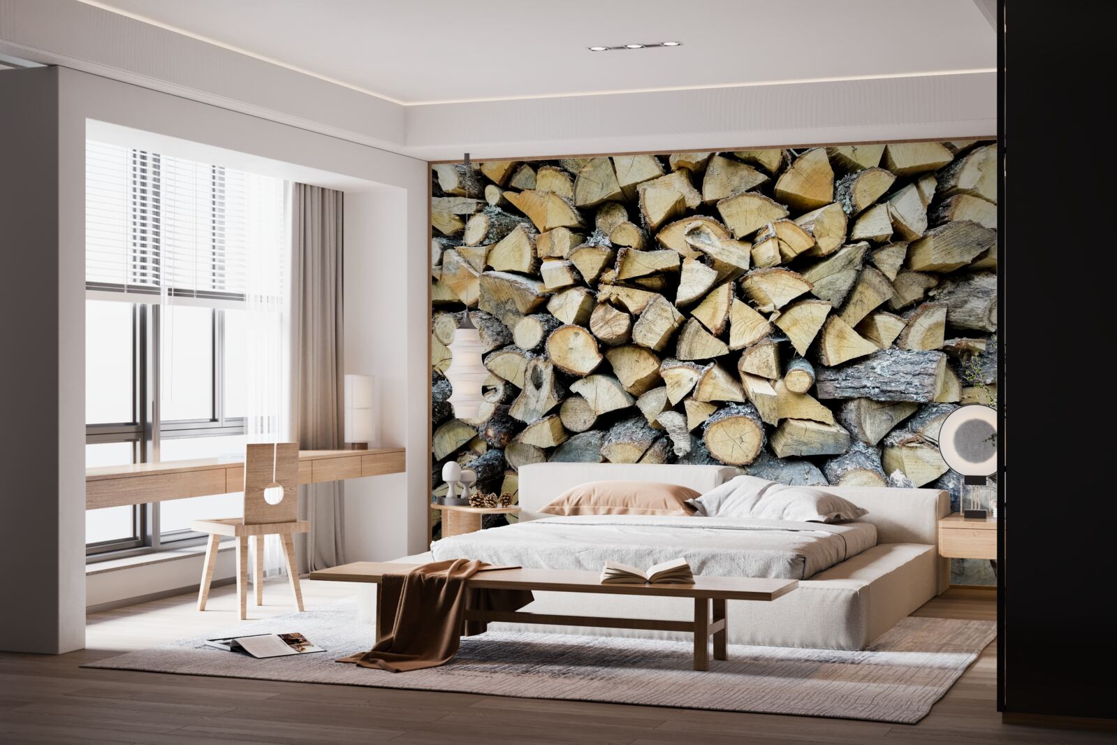 Fototapeta odpadowe klocki drewniane