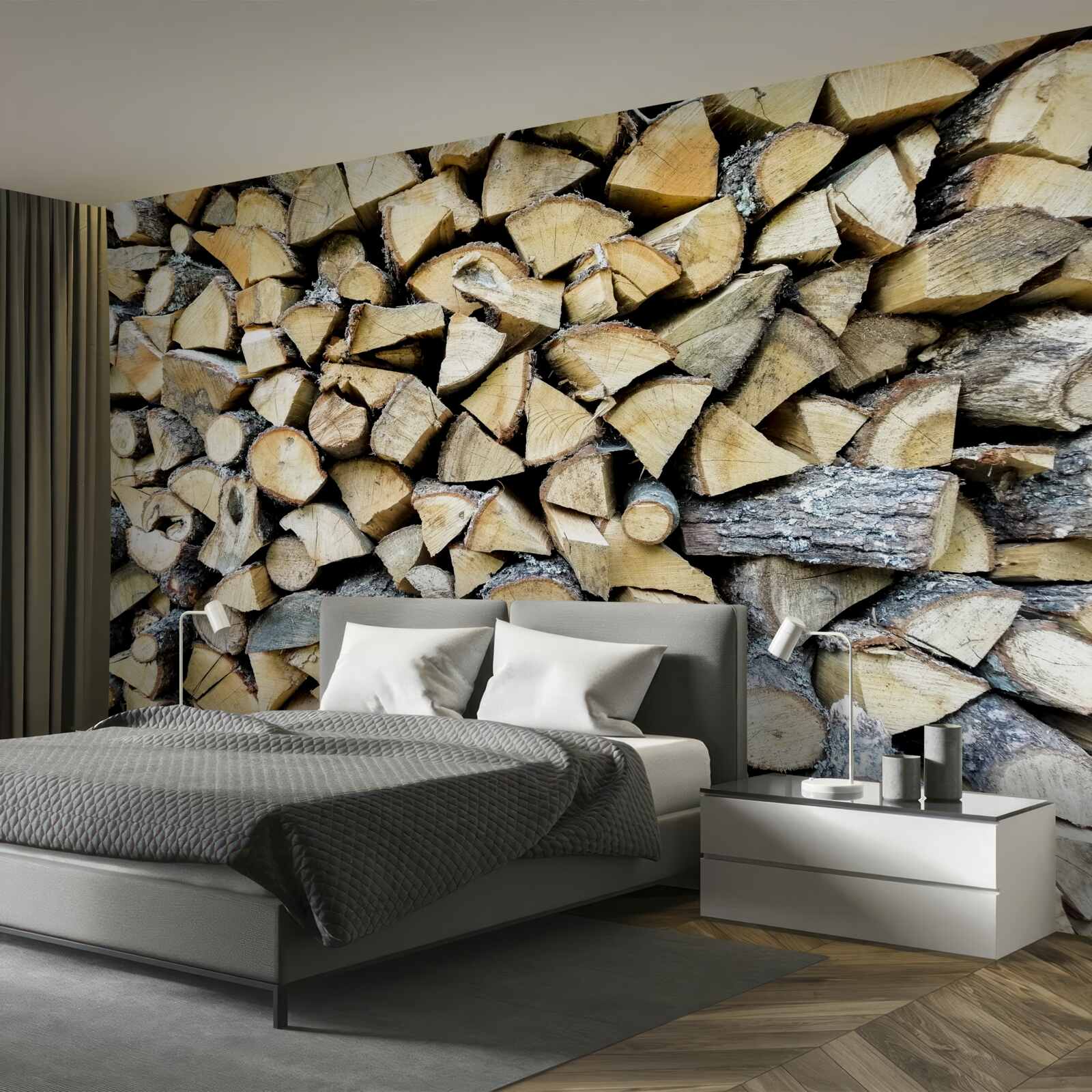 Fototapeta odpadowe klocki drewniane