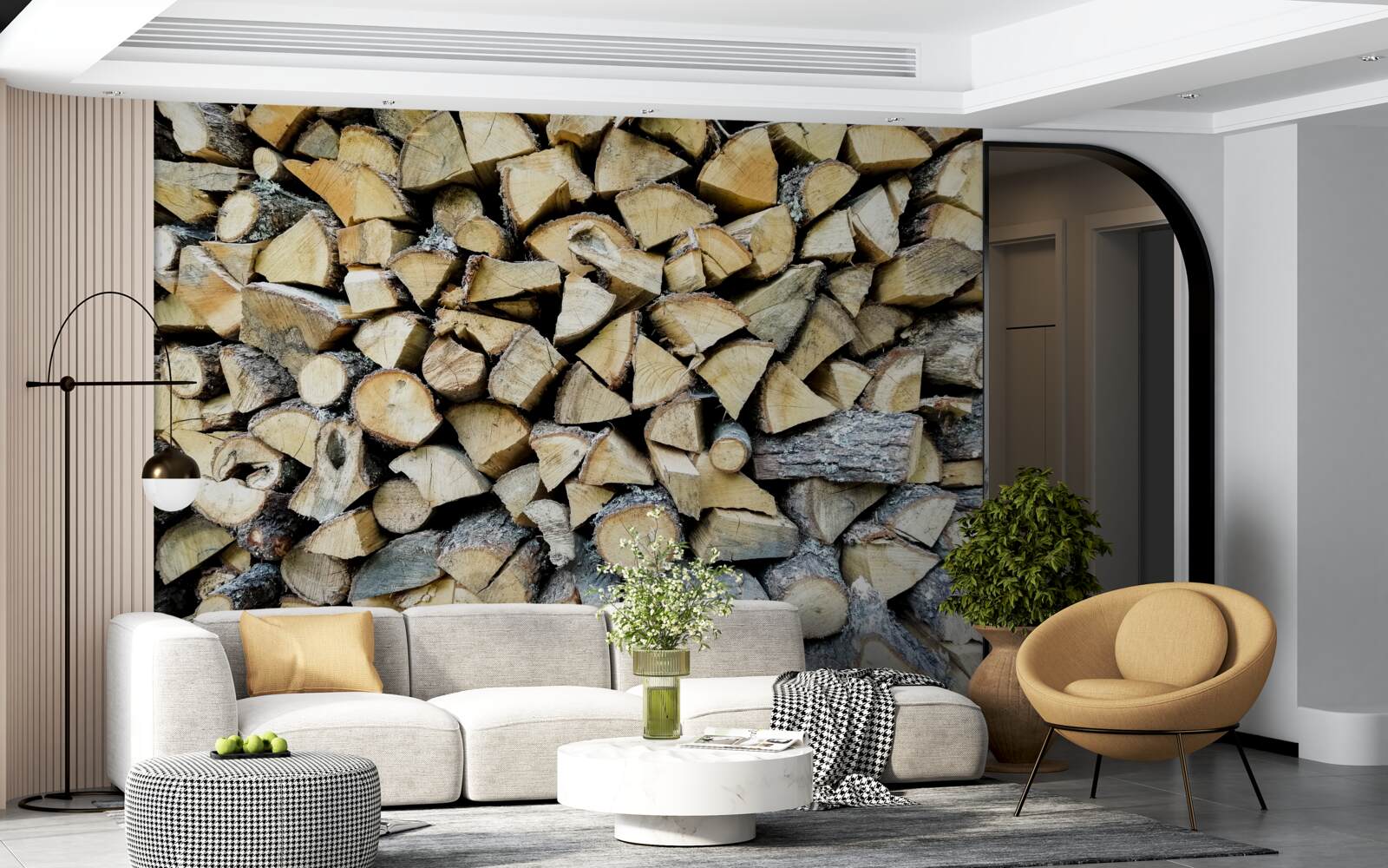 Fototapeta odpadowe klocki drewniane