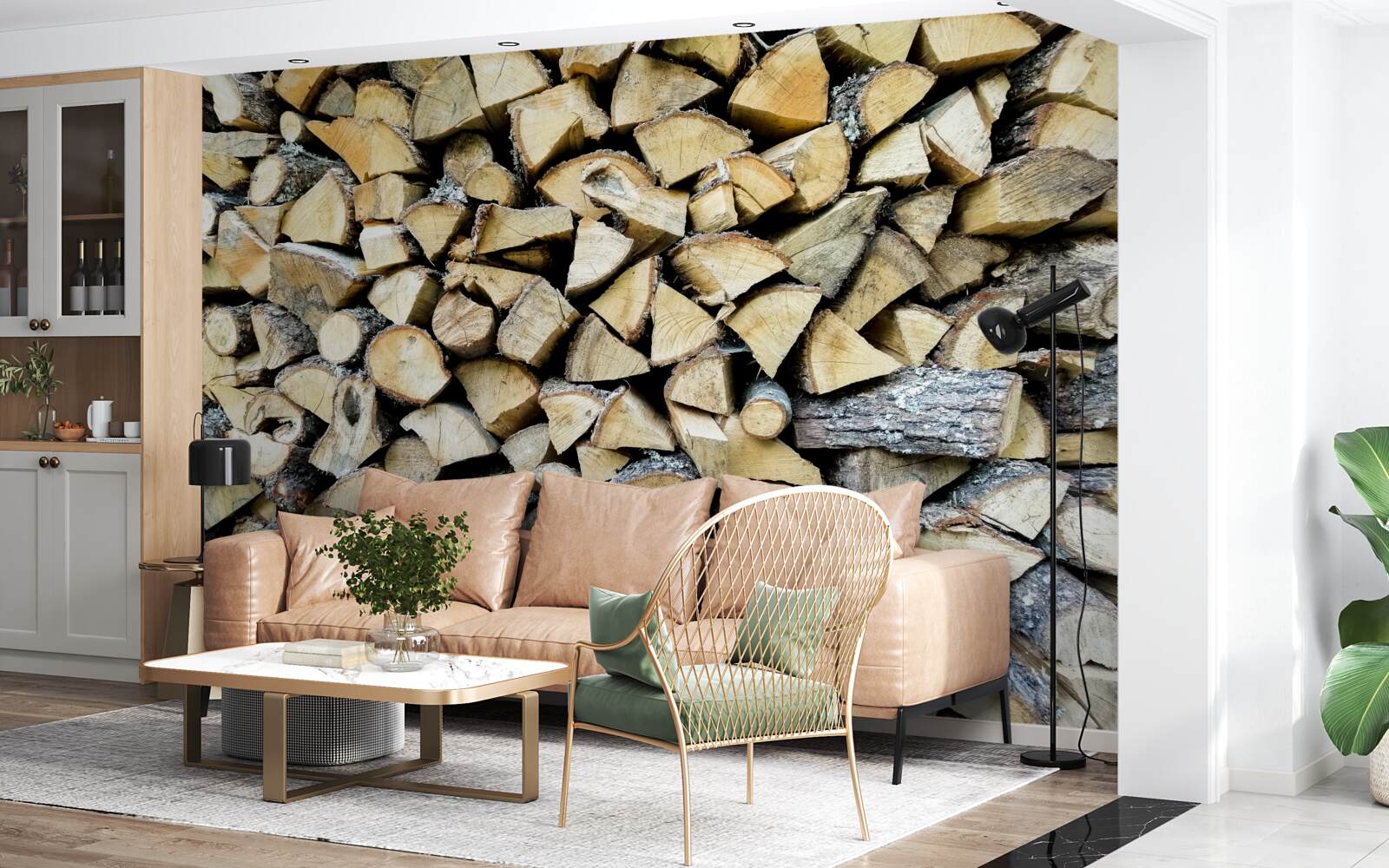 Fototapeta odpadowe klocki drewniane