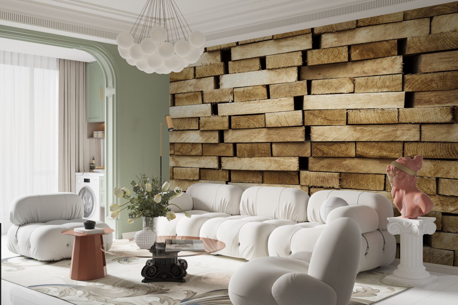 Fototapeta mur z kostki brukowej