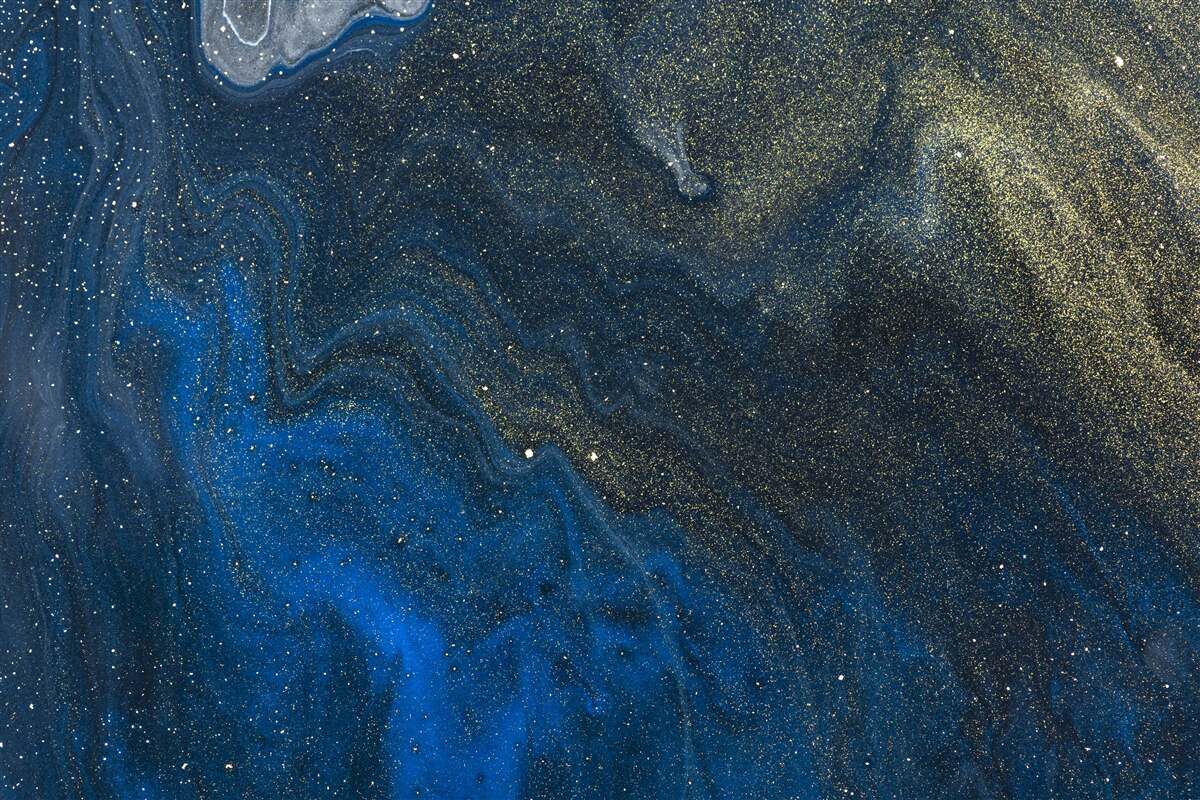 Fototapeta niebiesko-złoty pył