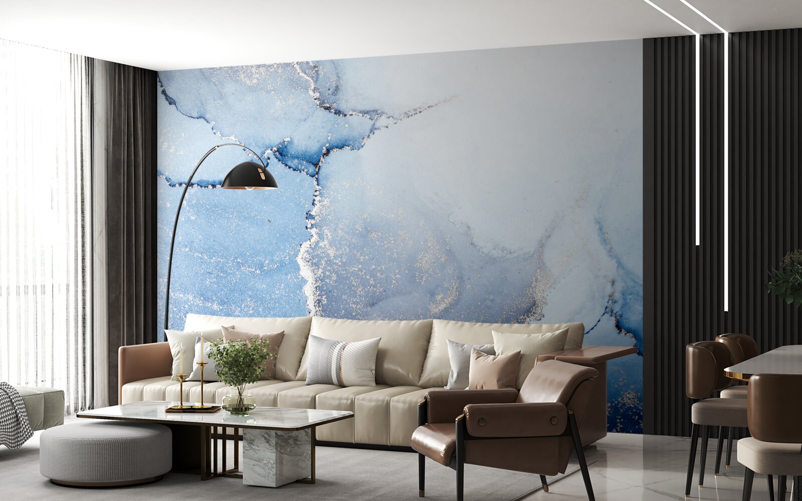 Fototapeta abstrakcyjne tło w delikatnych odcieniach błękitu