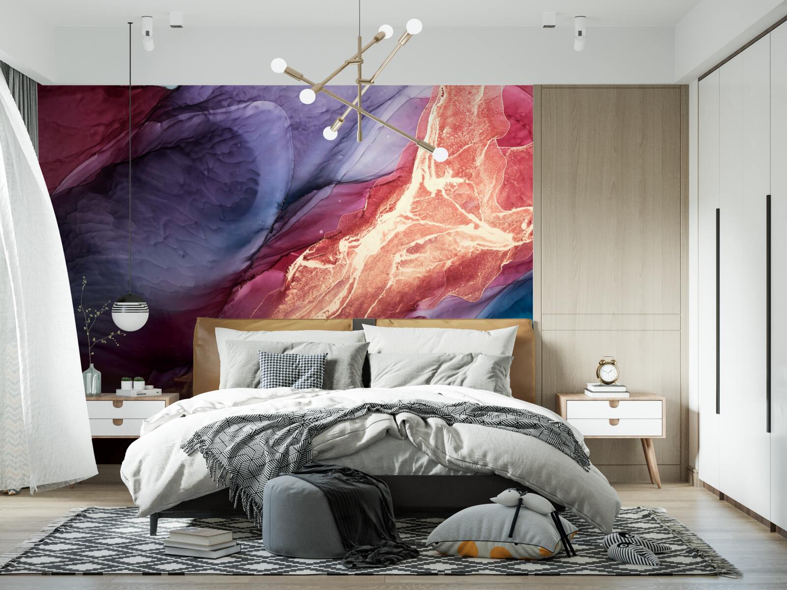 Fototapeta jasno zabarwiony dym