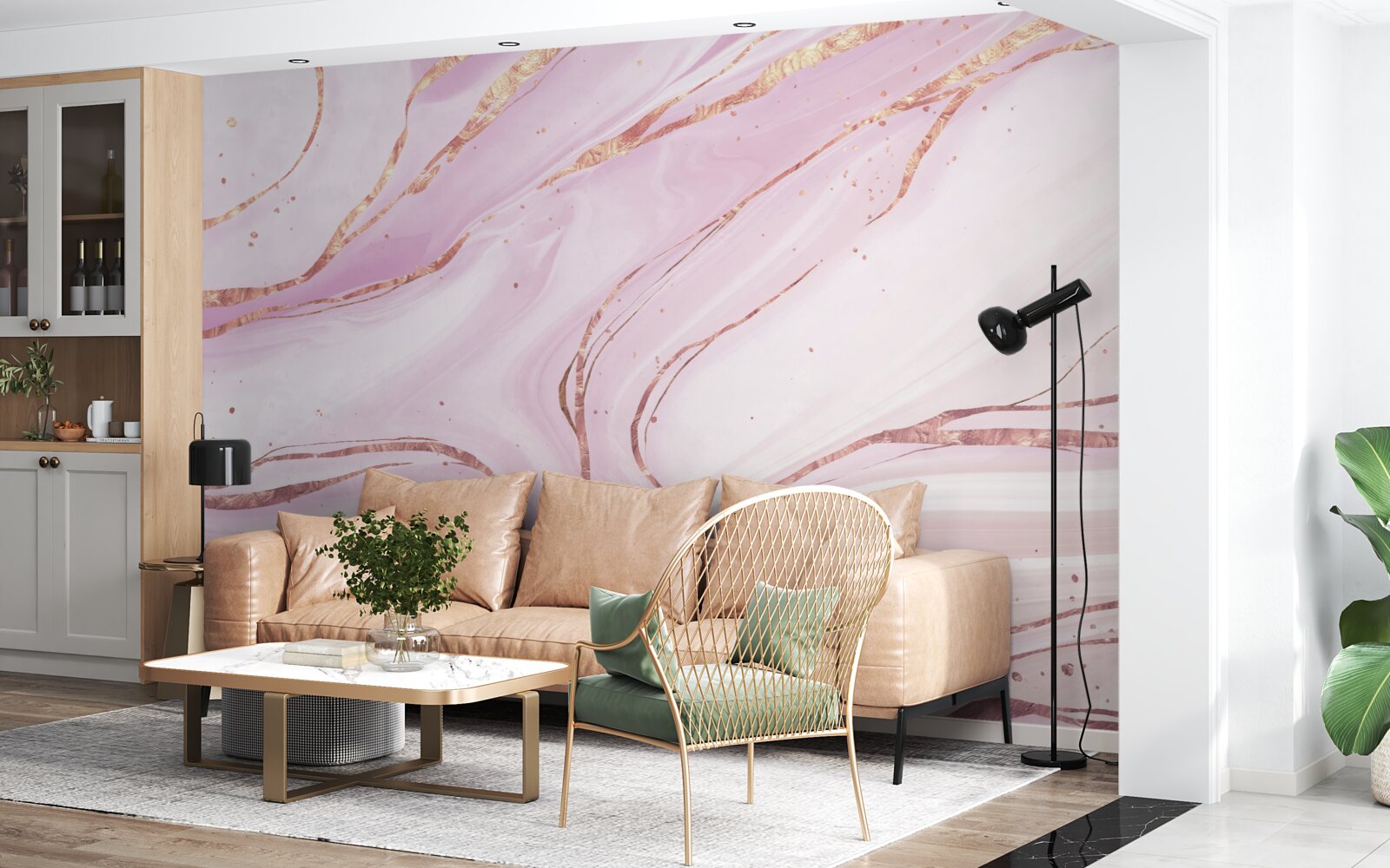 Fototapeta marmur w różowym przykurzonym odcieniu