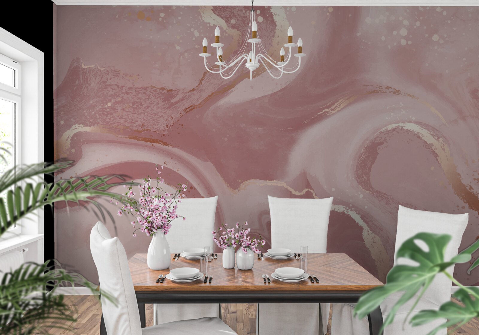 Fototapeta niejednoznaczny, przykurzony odcień różu