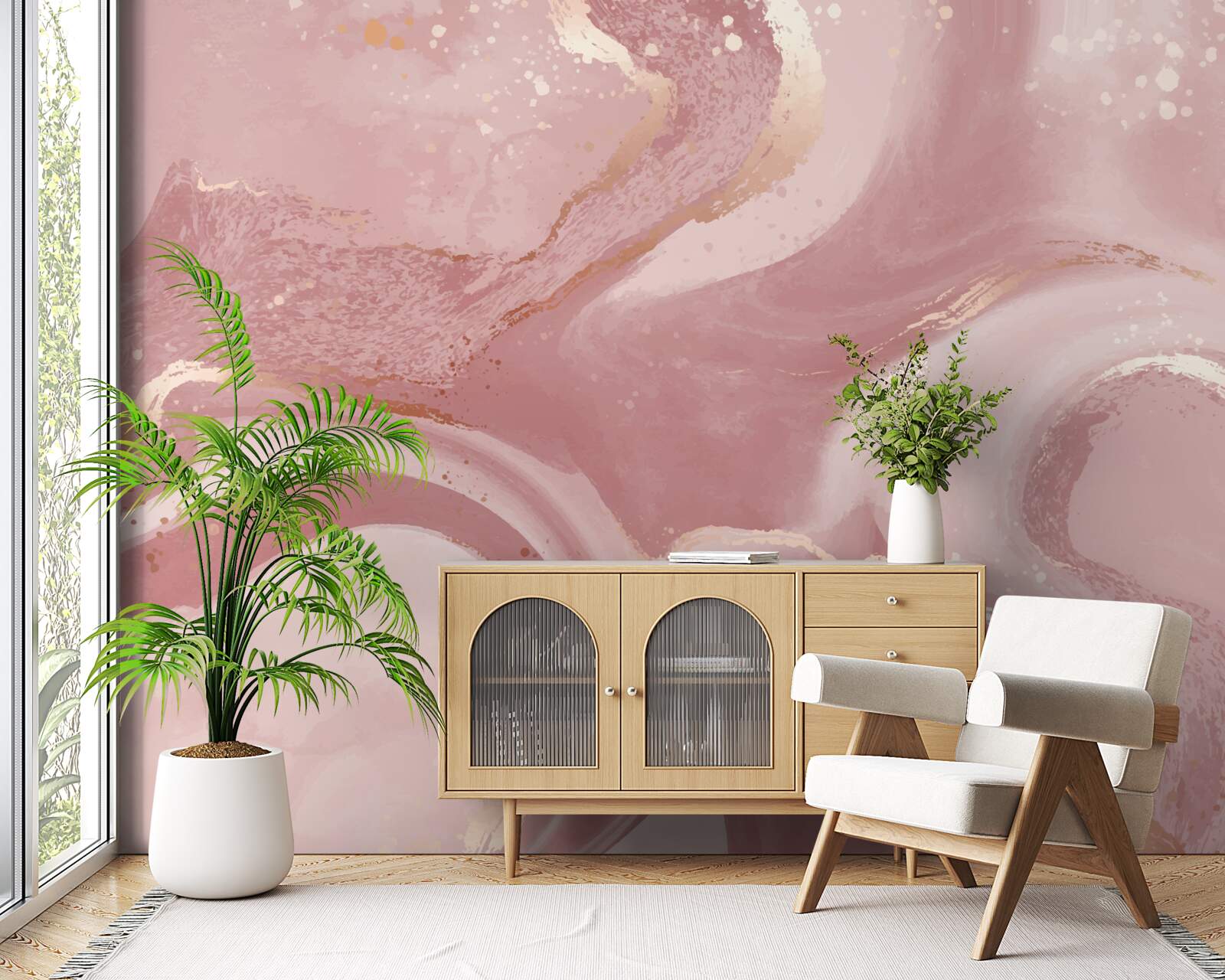 Fototapeta niejednoznaczny, przykurzony odcień różu