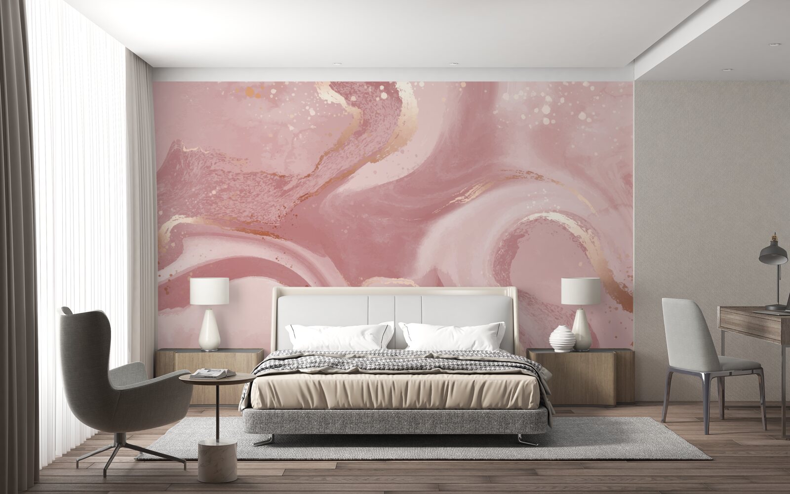 Fototapeta niejednoznaczny, przykurzony odcień różu