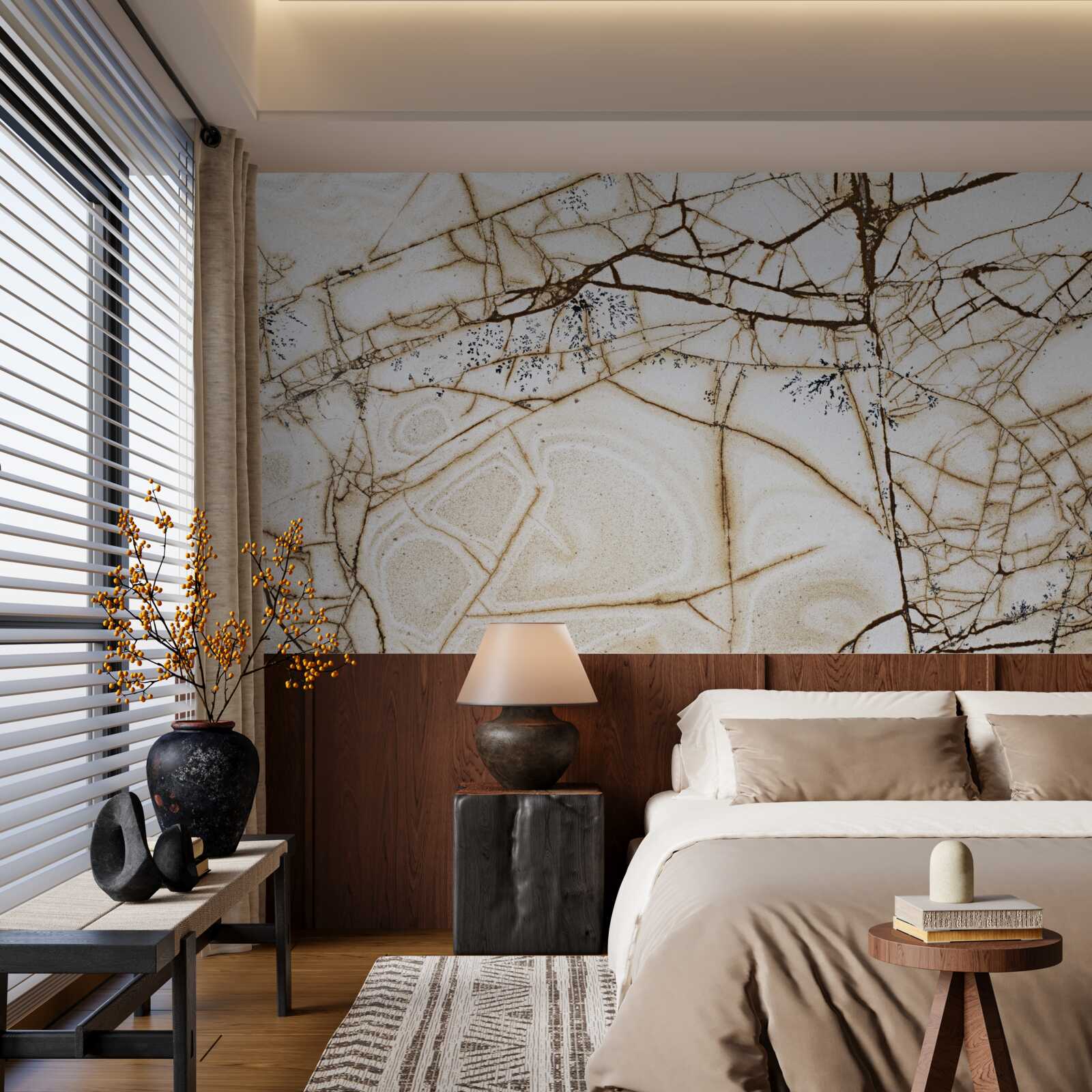 Fototapeta tło z popękanym jasnym marmurem