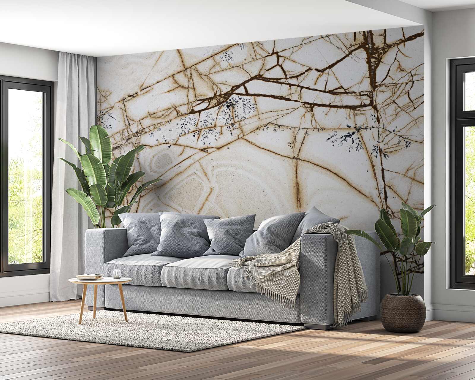 Fototapeta tło z popękanym jasnym marmurem