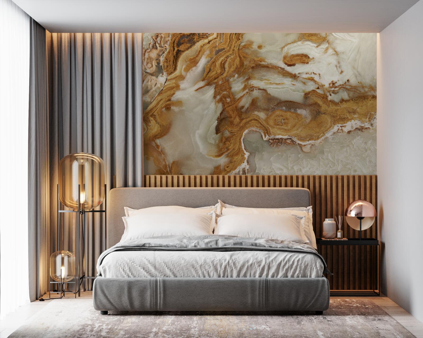 Fototapeta biały marmur z brązowymi żyłkami