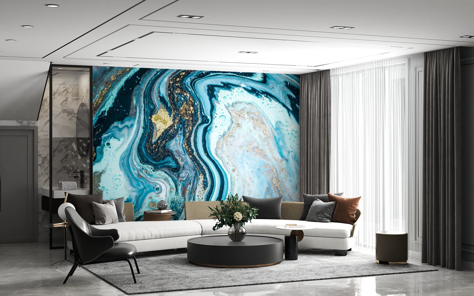 Fototapeta imitacja kamienia turkusowego