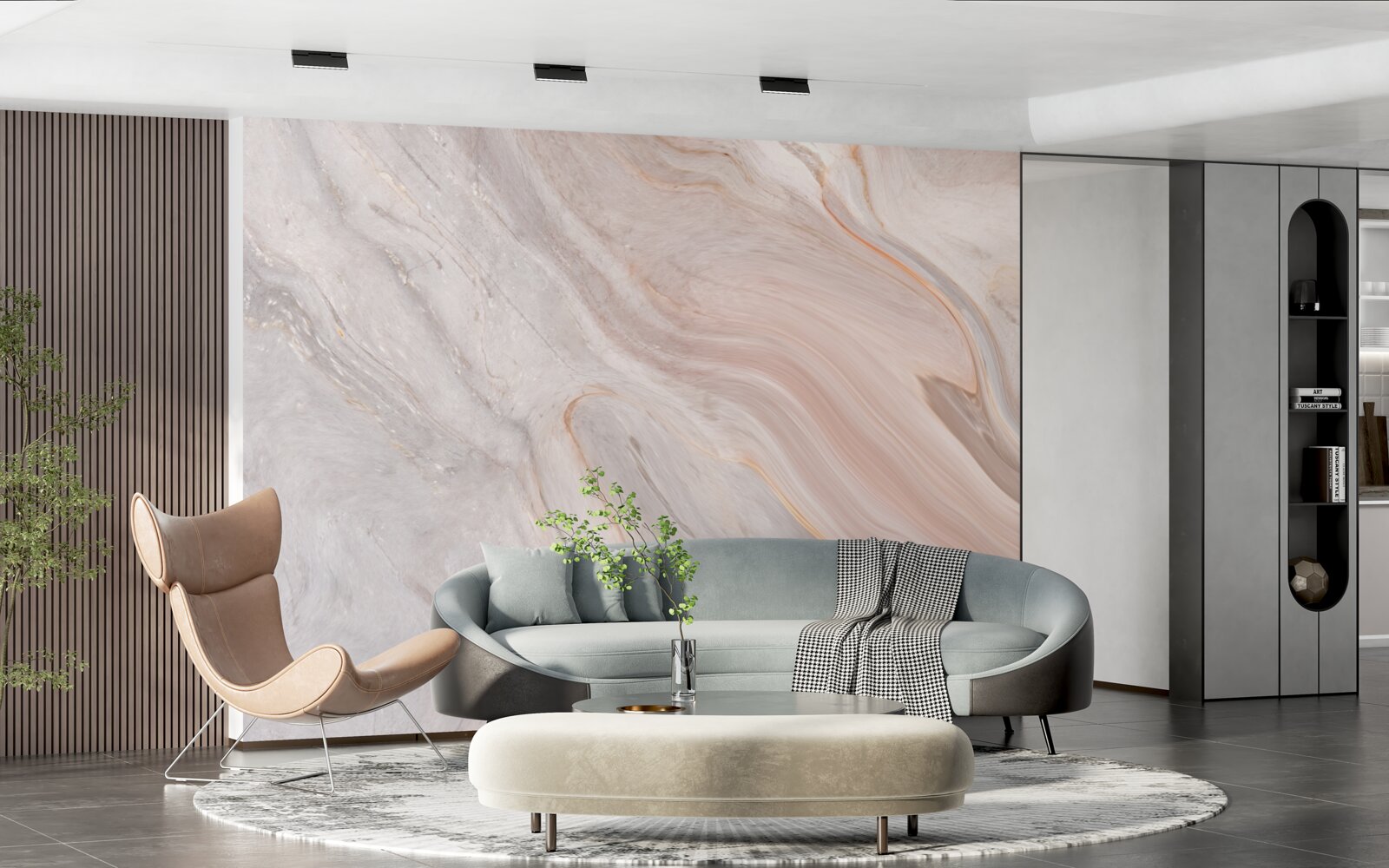 Fototapeta miękki marmur w pudrowych odcieniach