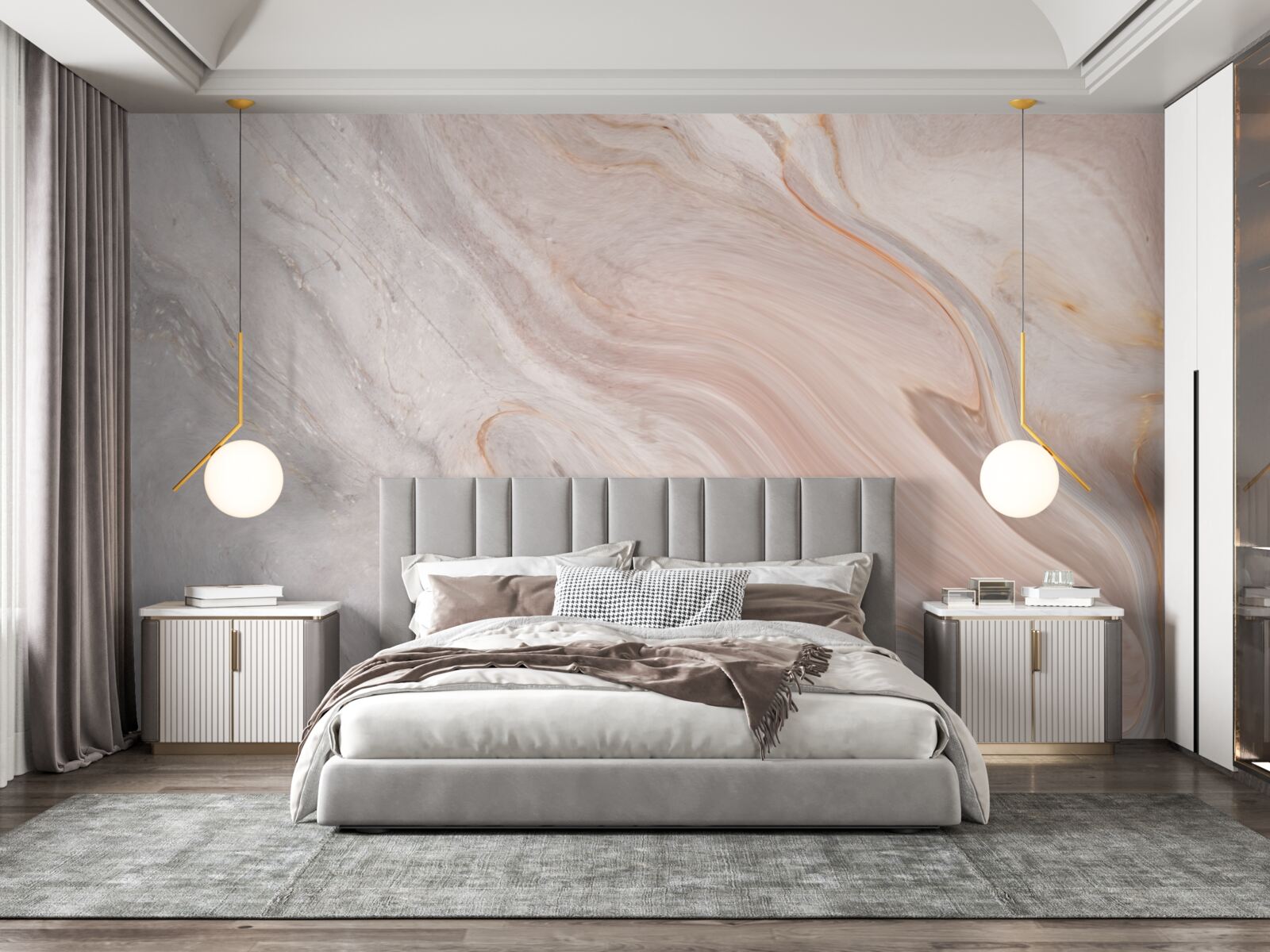 Fototapeta miękki marmur w pudrowych odcieniach