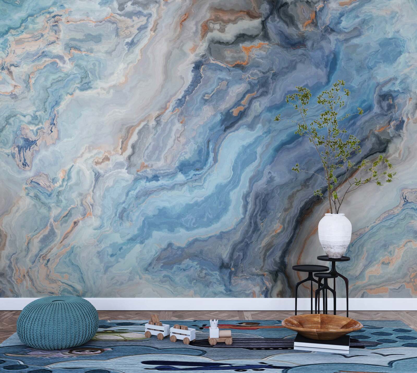 Fototapeta marmurowe tło z niebieskawym odcieniem