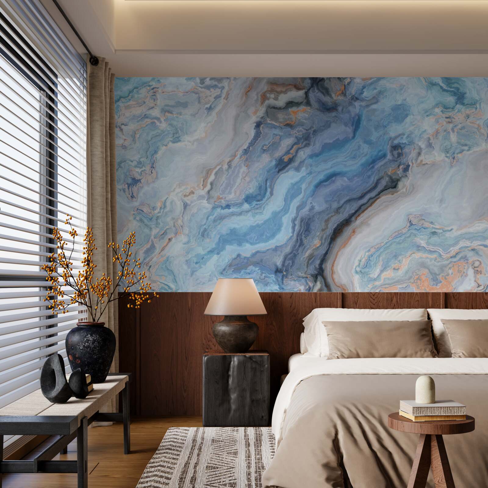 Fototapeta marmurowe tło z niebieskawym odcieniem