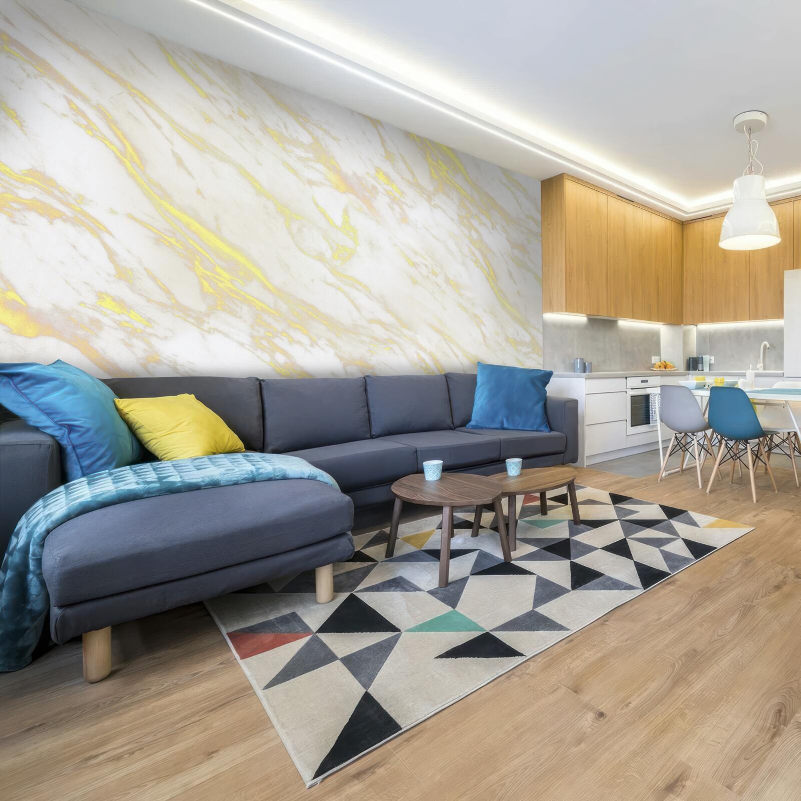 Fototapeta biały marmur ze złotym odcieniem