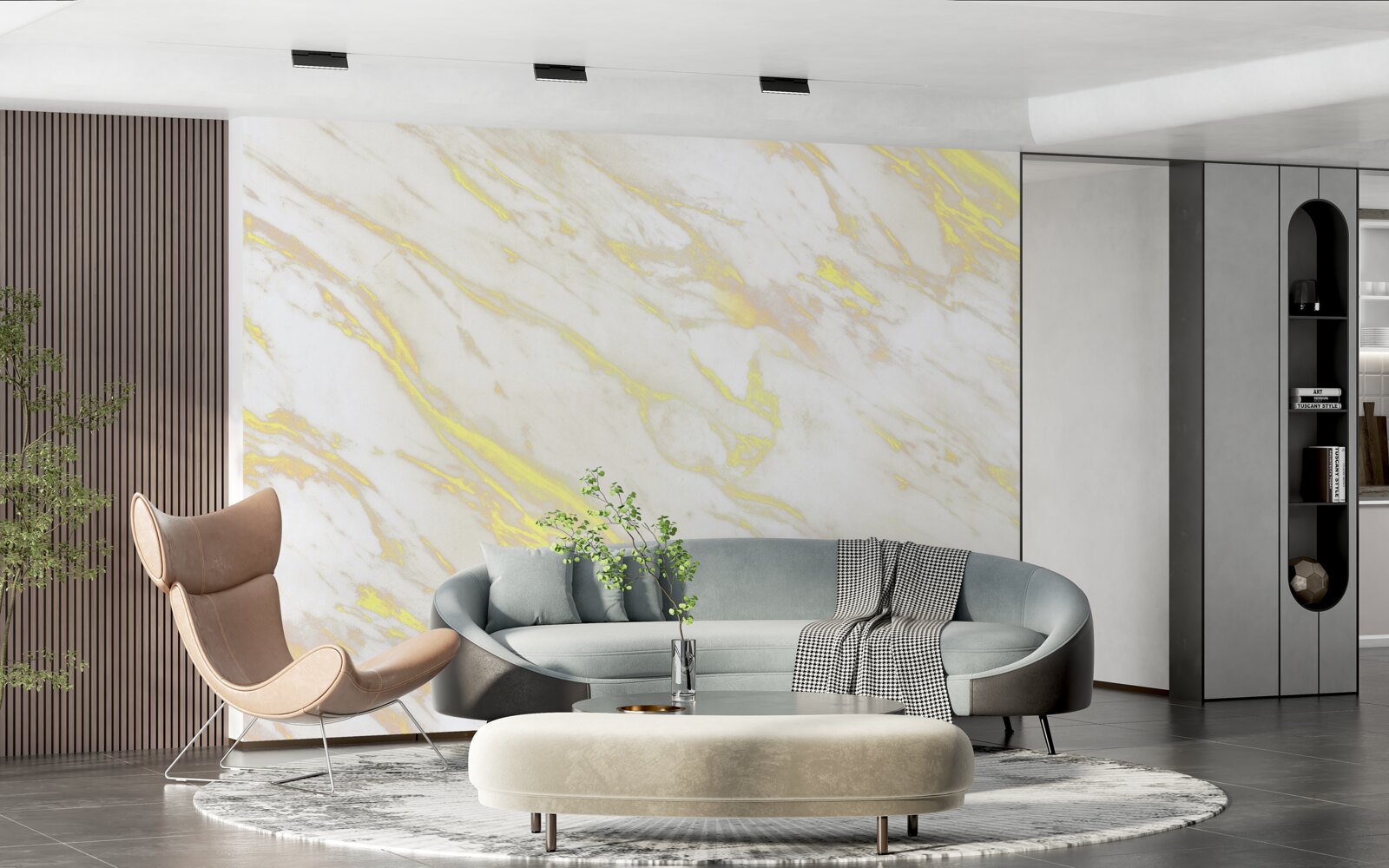 Fototapeta biały marmur ze złotym odcieniem