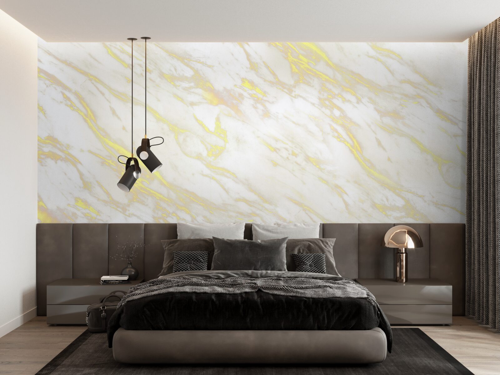 Fototapeta biały marmur ze złotym odcieniem