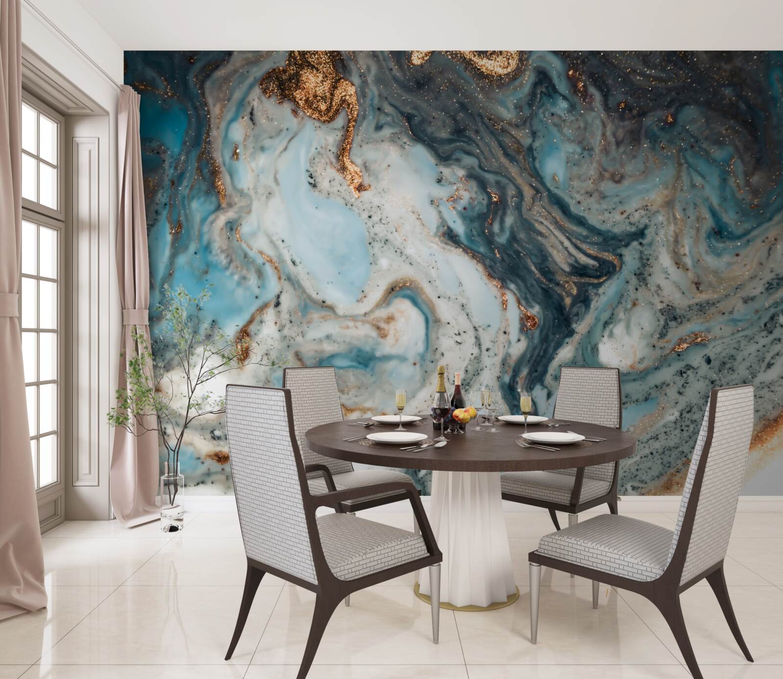 Fototapeta złota abstrakcja z pięknymi elementami