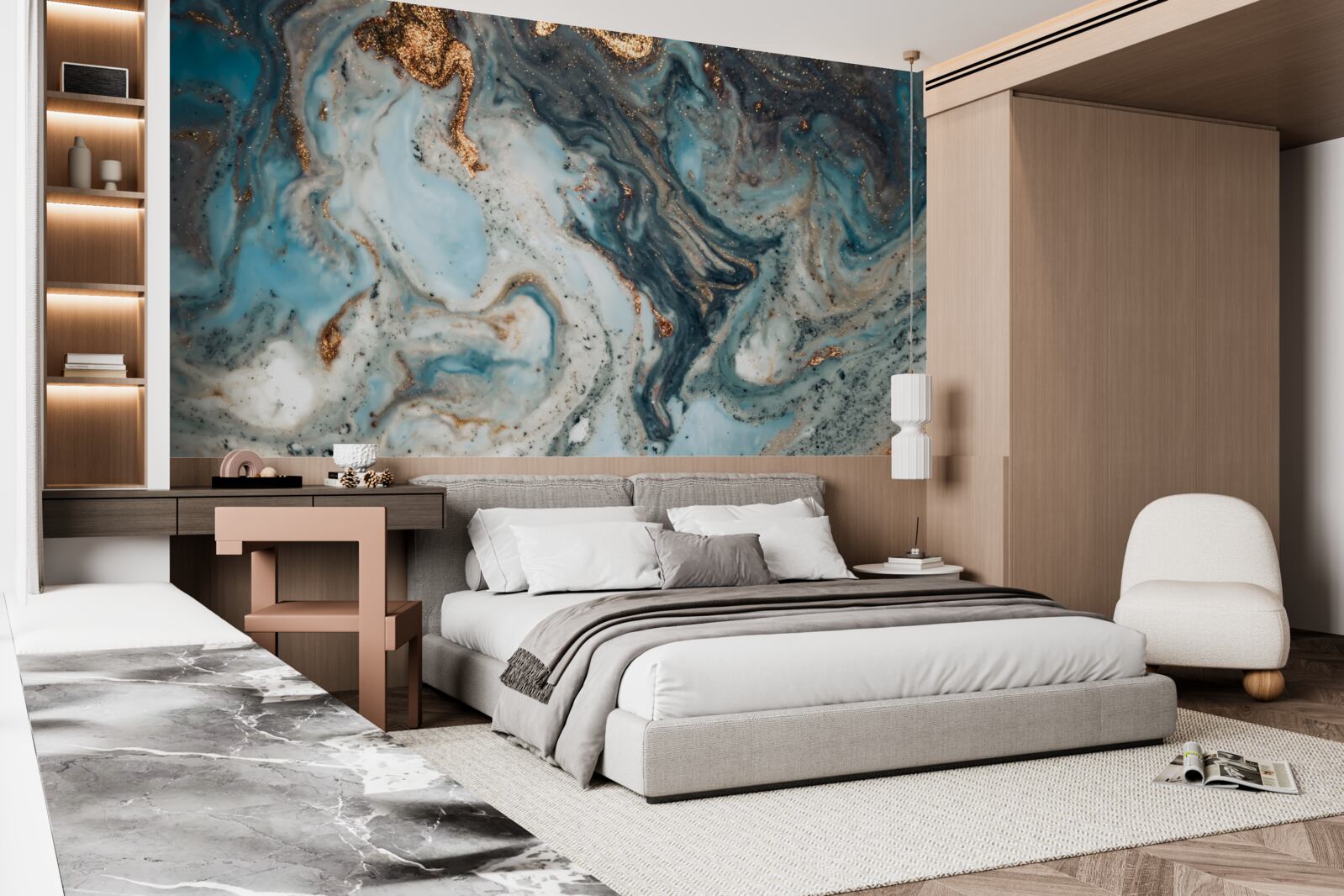 Fototapeta złota abstrakcja z pięknymi elementami