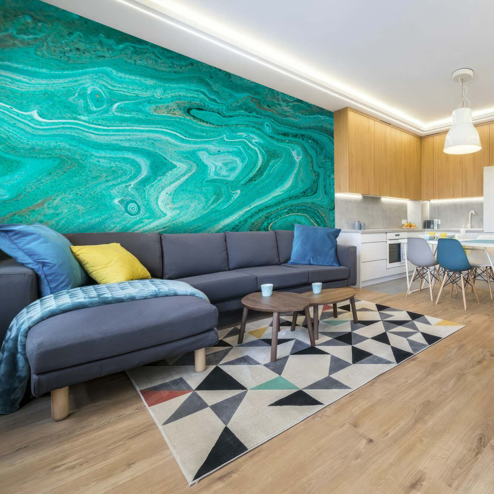 Fototapeta marmur w jasnozielonych odcieniach